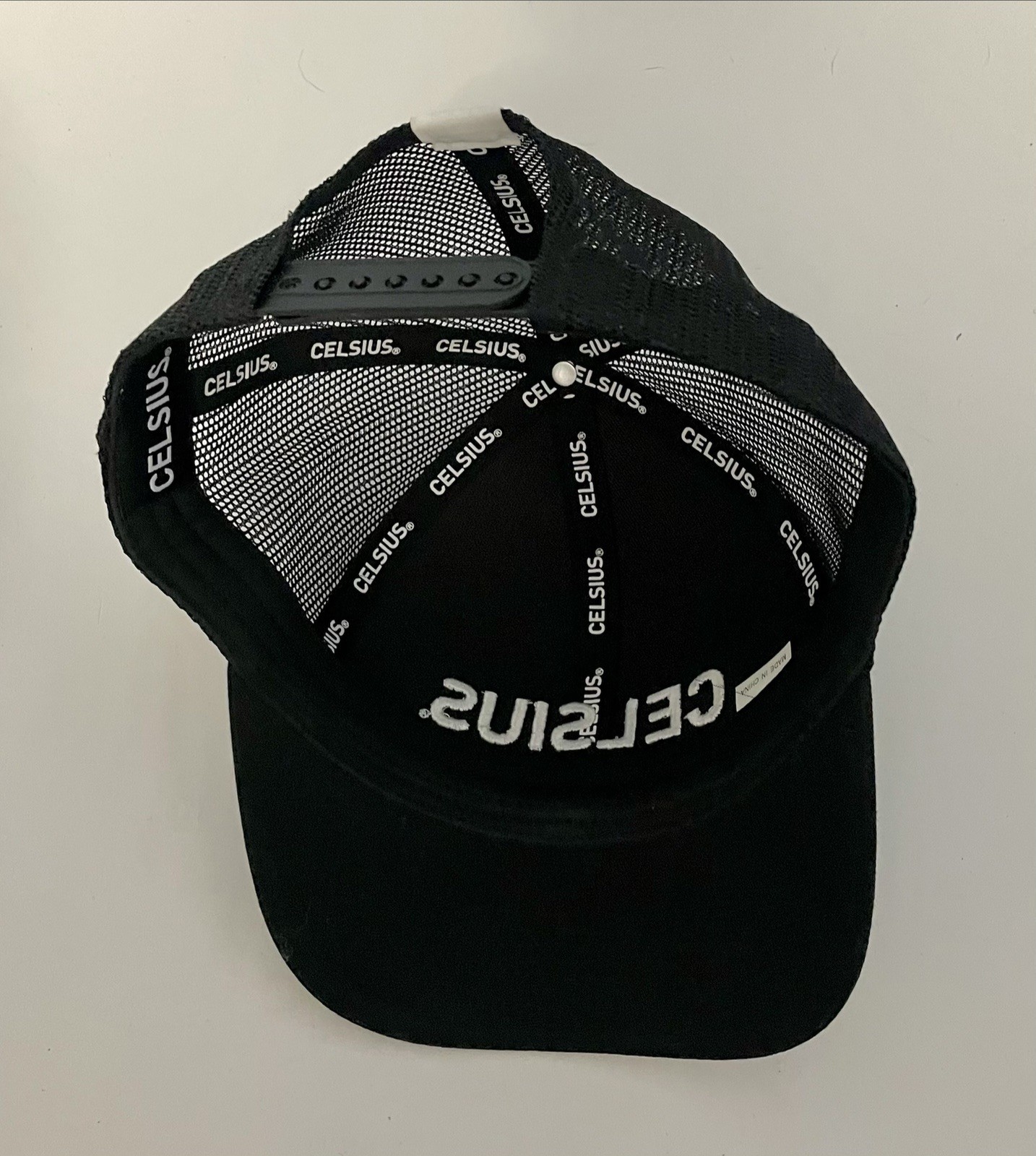 Celsius Energy Drink Black Snapback Trucker Hat Embroidered Logo Cap