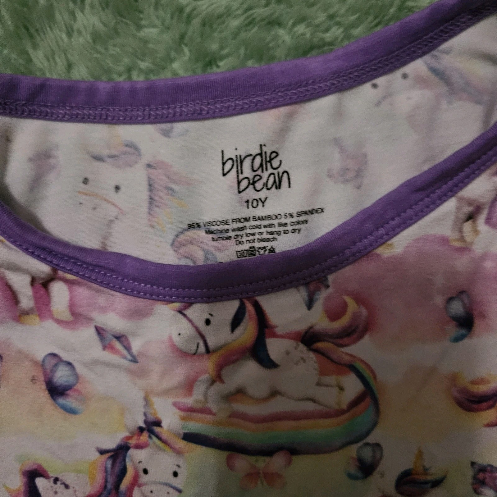 Birdie Bean Bamboo Pastel Rainbow Unicorn Magical Horse Dress Size 10