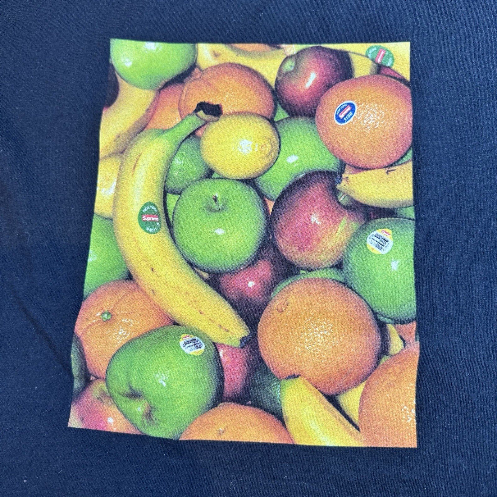 Supreme Fruit Tee T Shirt medium Black FW19 graphic