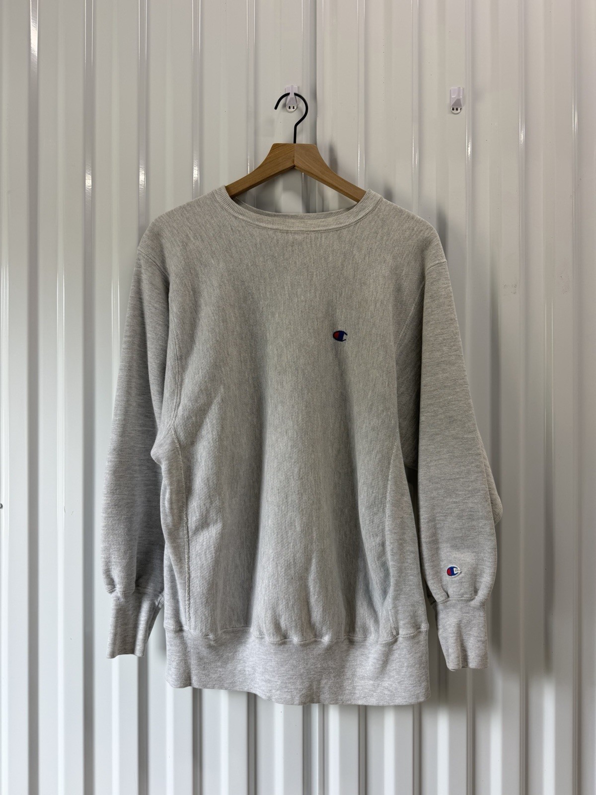 Vintage 90s Champion Reverse Weave Gray Blank Crewneck Sweatshirt XL USA Clean