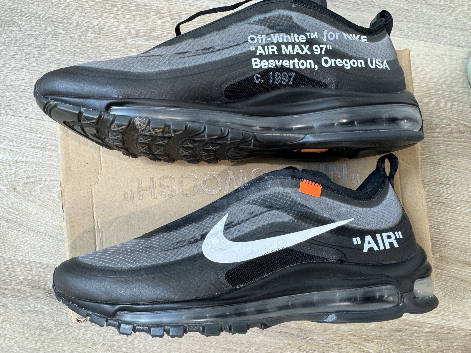 Off-White Nike Air Max 97 Black AJ4585-001 Men’s Size 10 pre-owned