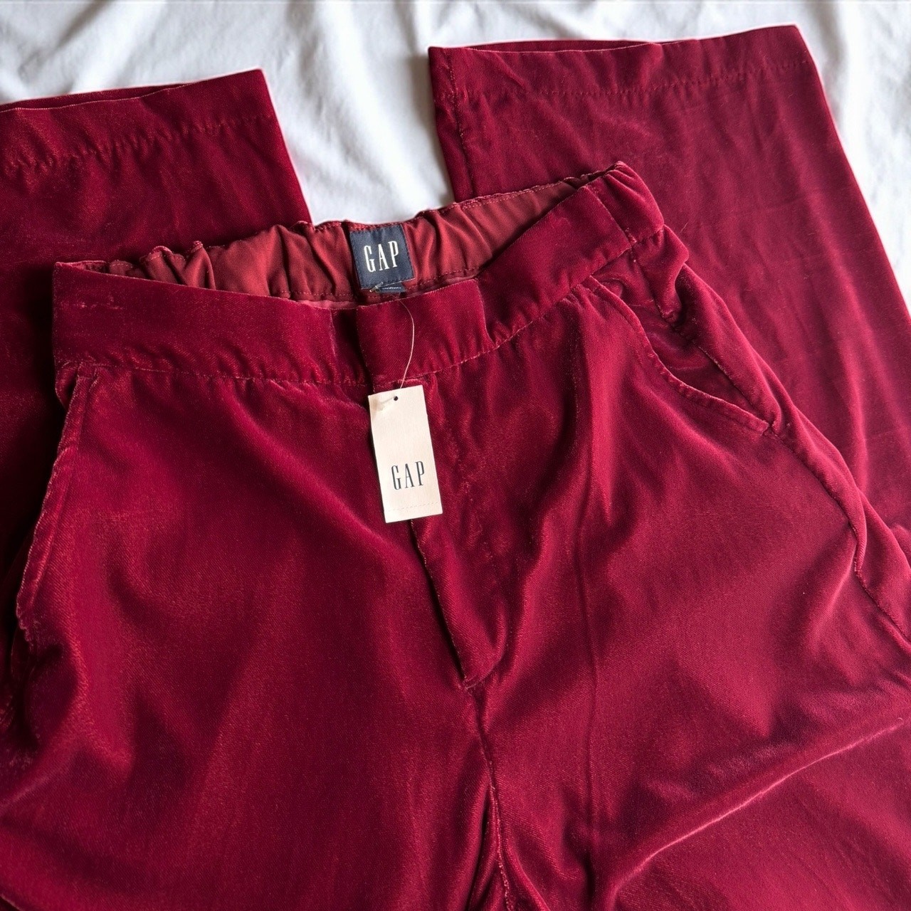 GAP Red Velvet Pants