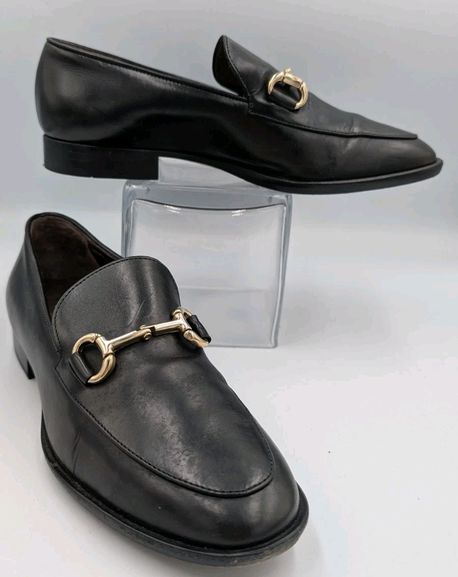 AGL – Attilio Giusti Leombruni Black Horsebit Loafers – $300 – EU35 US5 (B40)