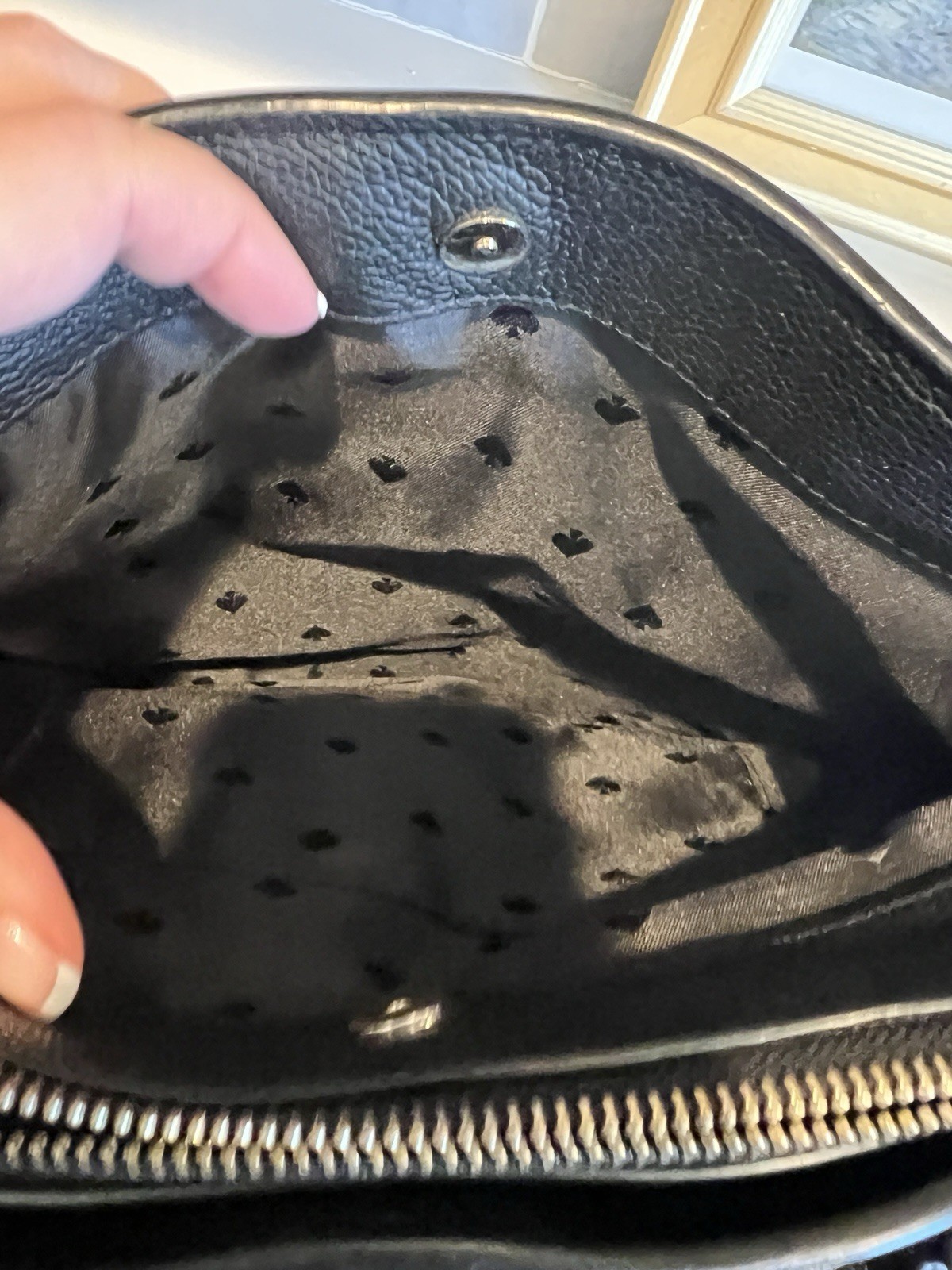 Kate Spade Monet Triple Compartment Tote Black Pebbled Gold Hardware