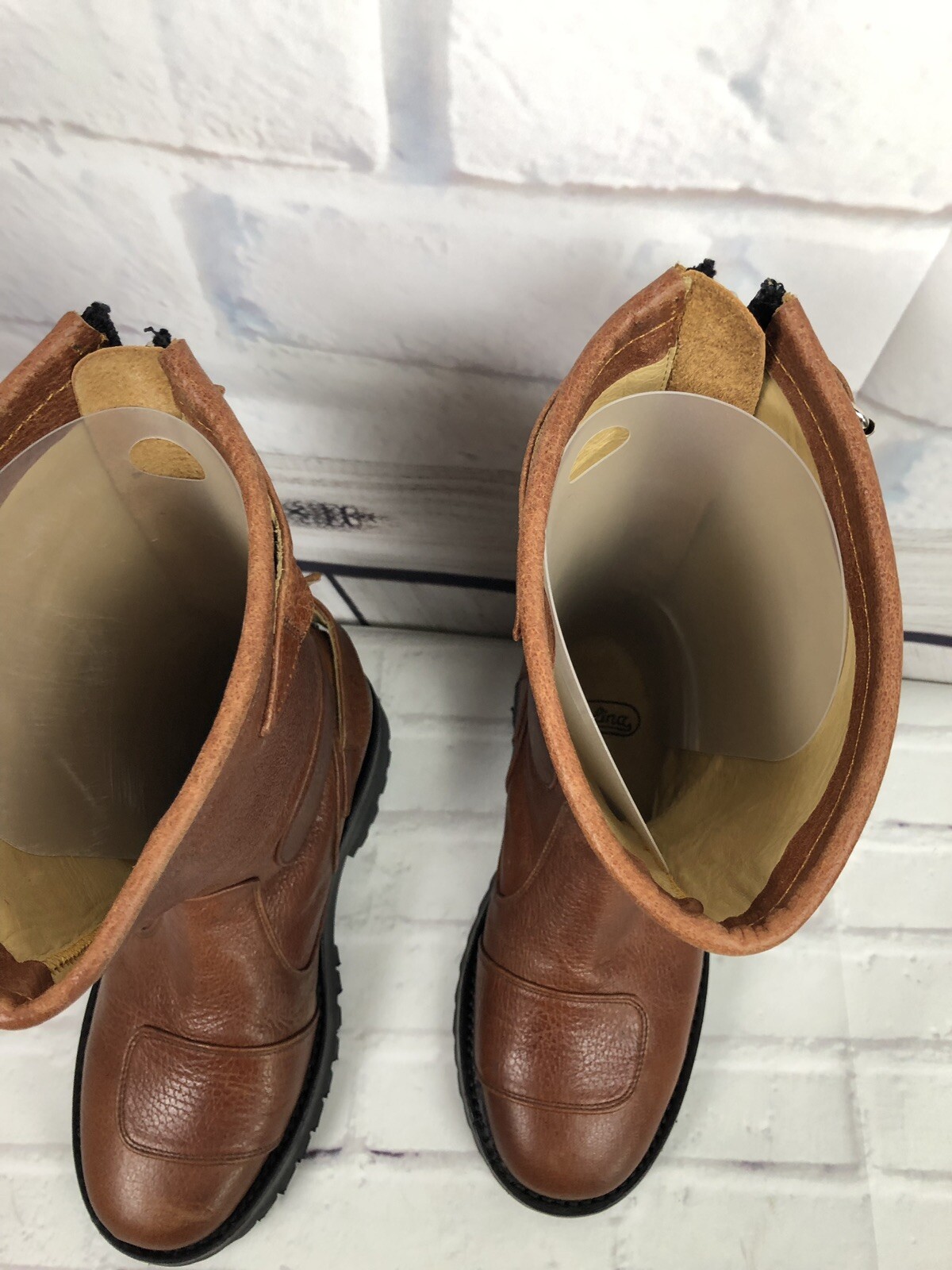 NEW Gasolina Men’s High Octane Hand Made Brown Motorcycle Boots Size 5.5 D