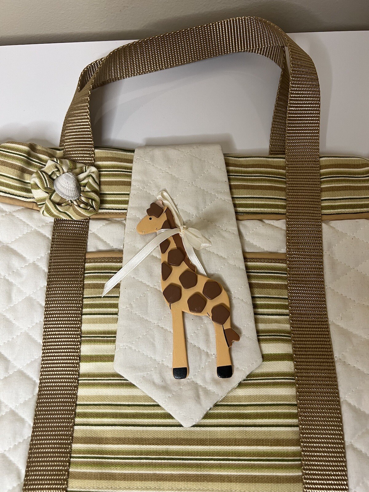 Homemade Giraffe Tote Bag 13in X13.5in