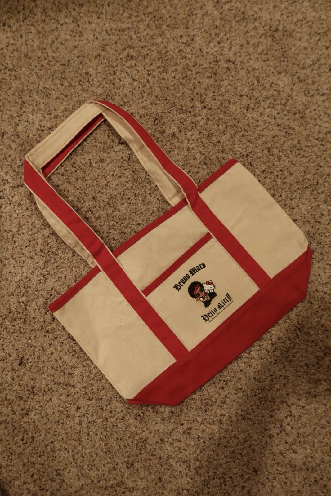 💖 Authentic Hello Kitty x Bruno Mars Tote Bag Romantic Tour Sanrio Pop Up Merch