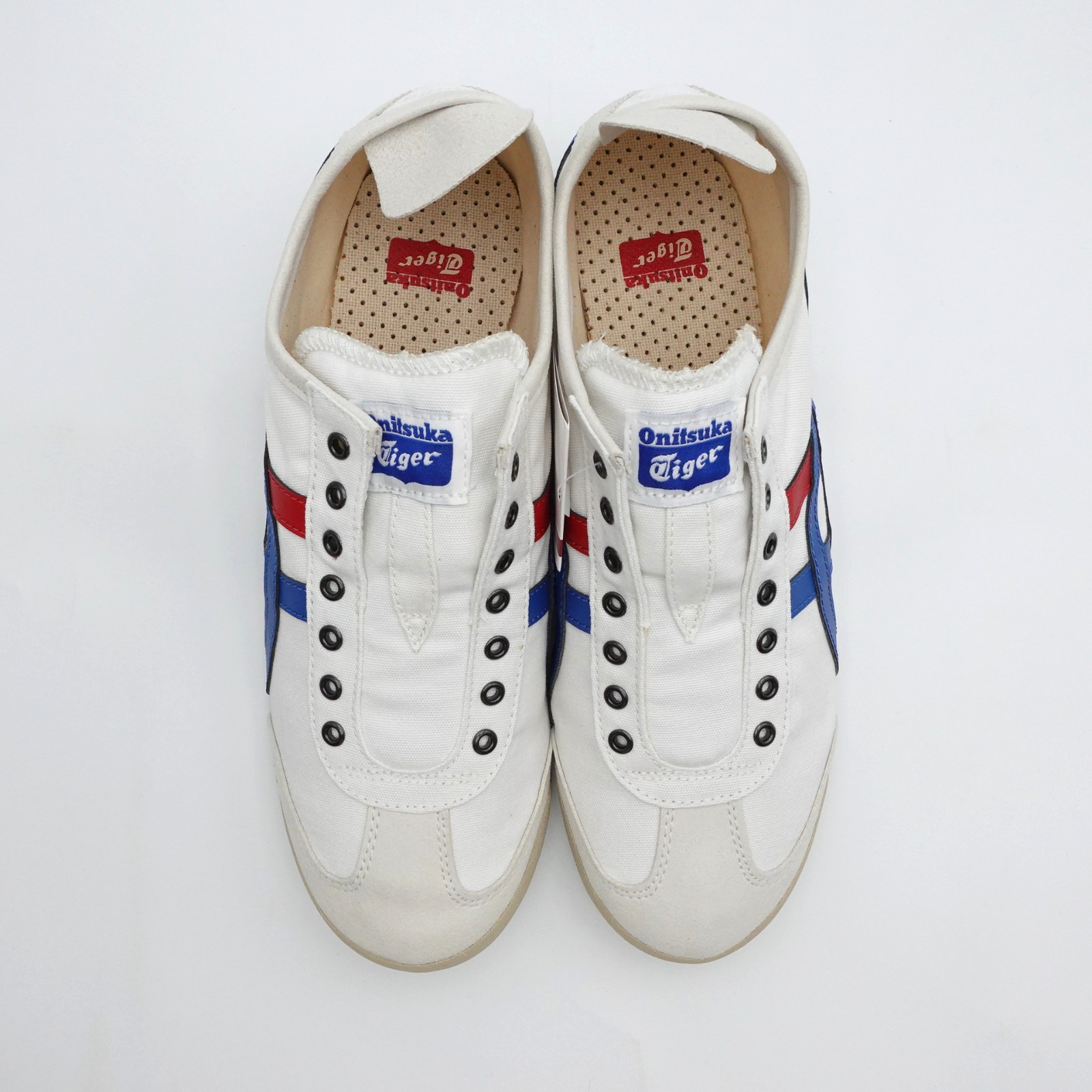 Size 14 Men’s Onitsuka Tiger Mexico 66 Slip-on Shoes D3K0N-0143 White/Blue/Red