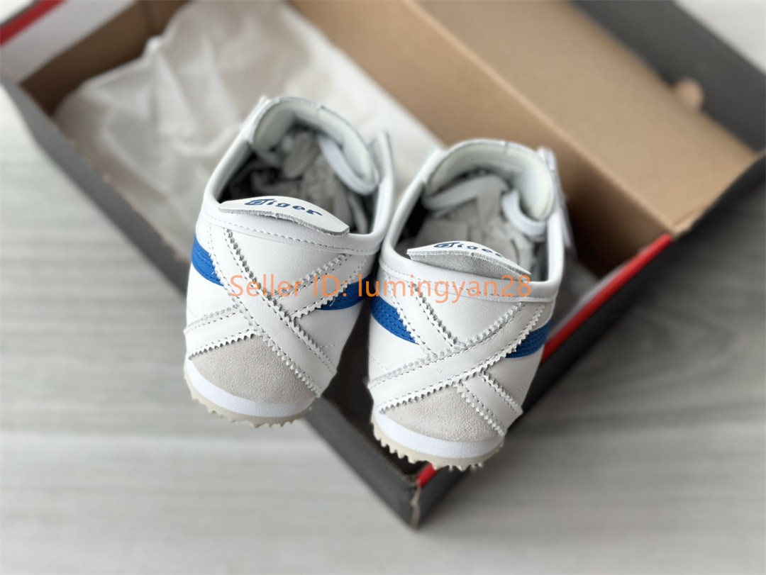 2026 NEW! Onitsuka Tiger MEXICO 66 White Blue Red DL408-0146 for Mens Womens