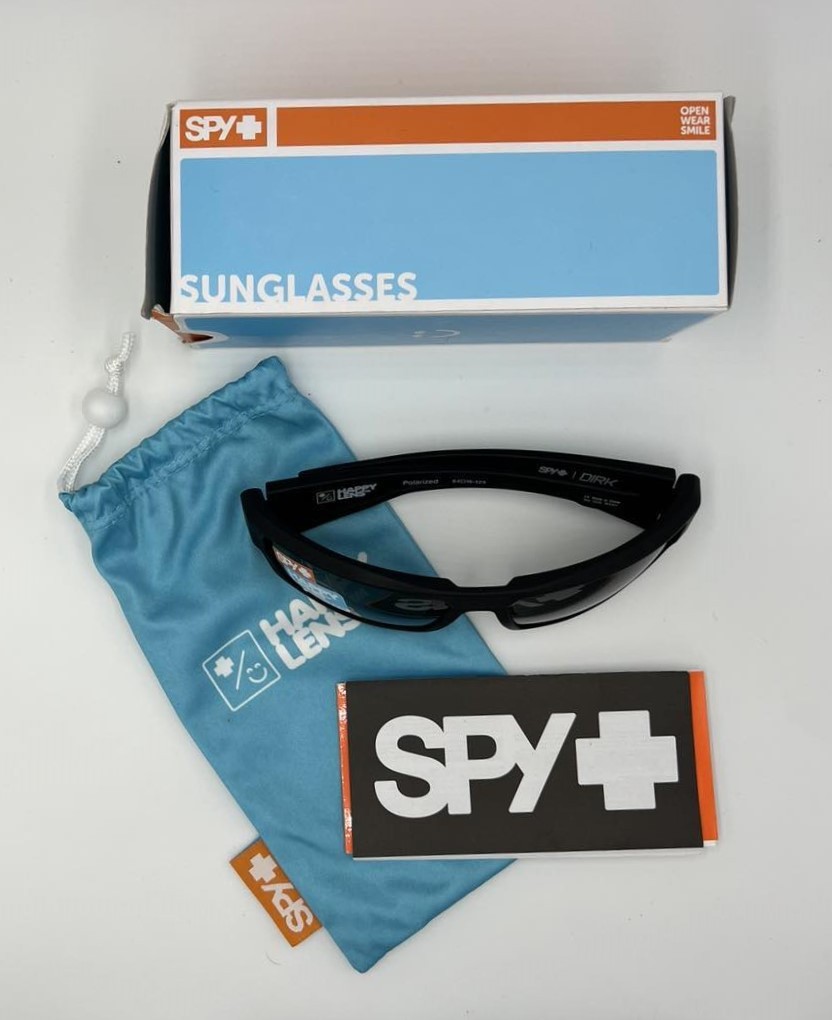 Authentic SPY Dirk Matte Black w/Happy Gray Lens #672052973864 Sunglasses 64 mm