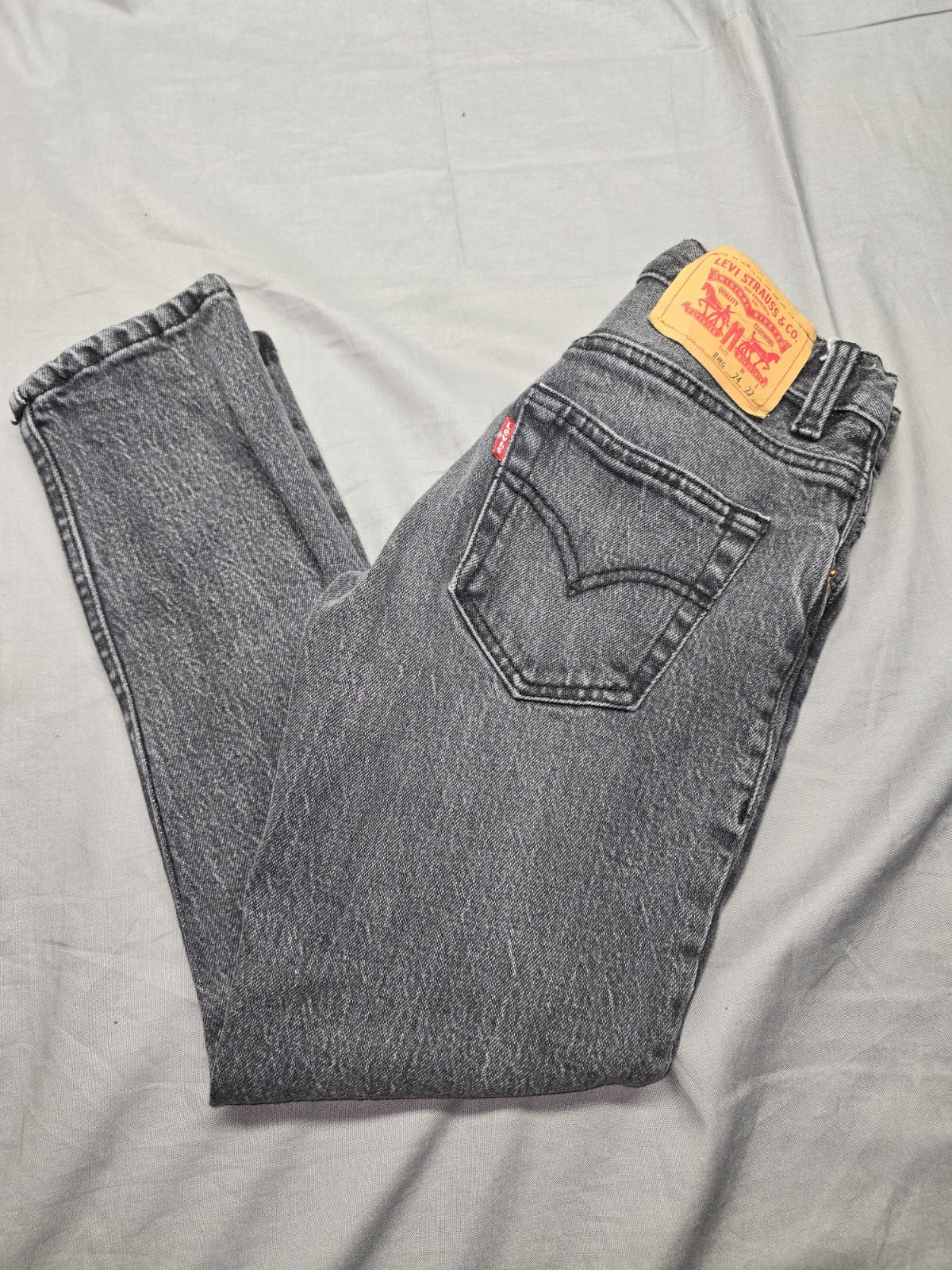 Levi’s Kids 501 Skinny Jeans Gray Size 8 Reg W24 L22 Boys Girls Unisex