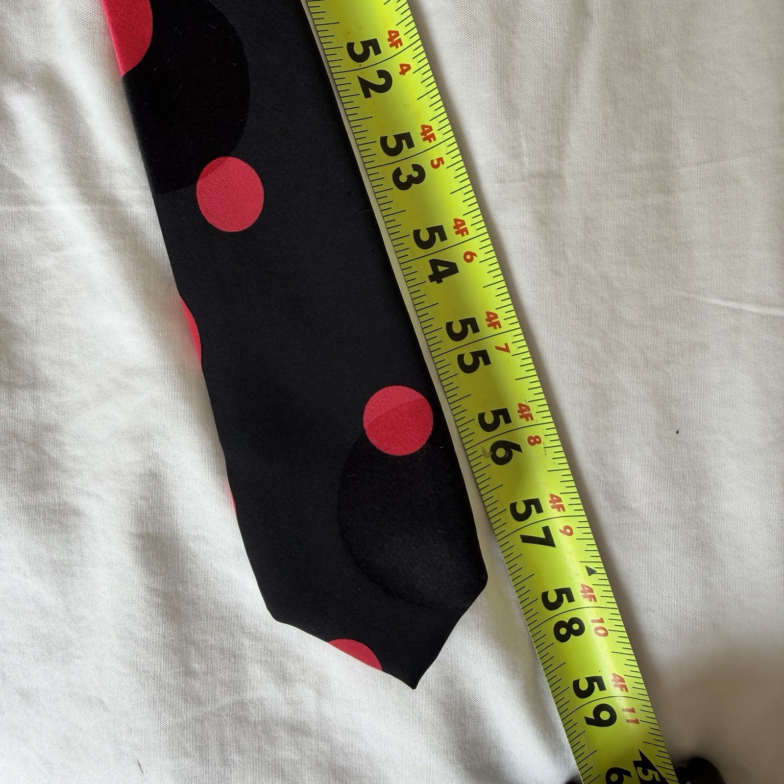 ⁠Vintage Brioni Silk Tie Black Pink Polka Dot Jacquard Gold Logo Plaque Italy⁠