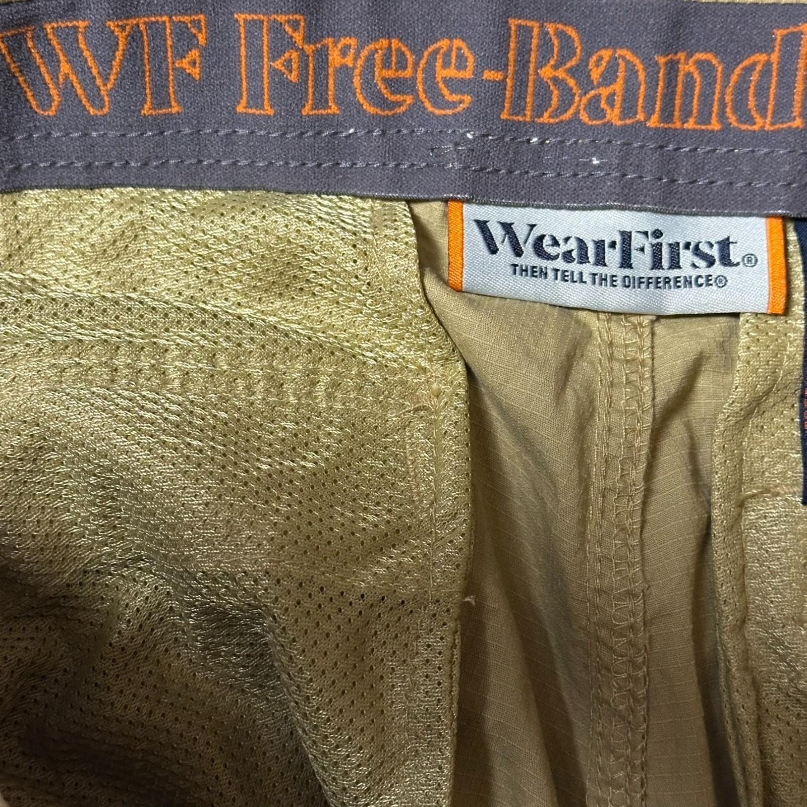 WearFirst Free-Band Cargo Pants Mens 36×30 Khaki Tan Stretch NWT