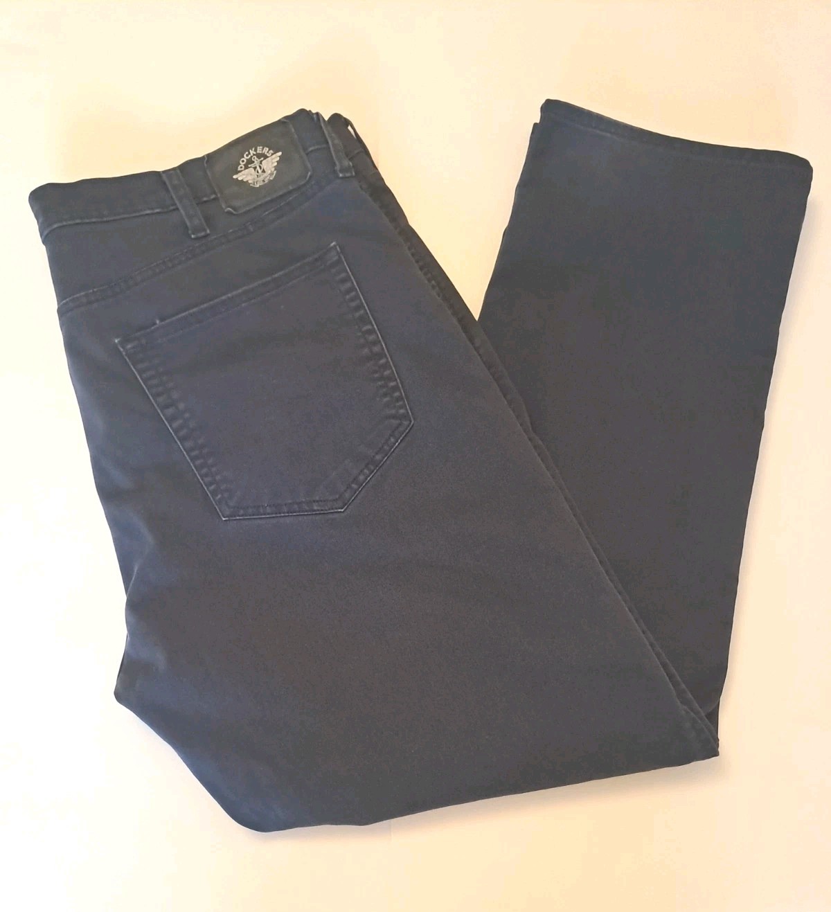 Dockers Jeans Mens Sz 38×30 Blue Flex Denim Cotton Blend Straight Fit Jean Pants