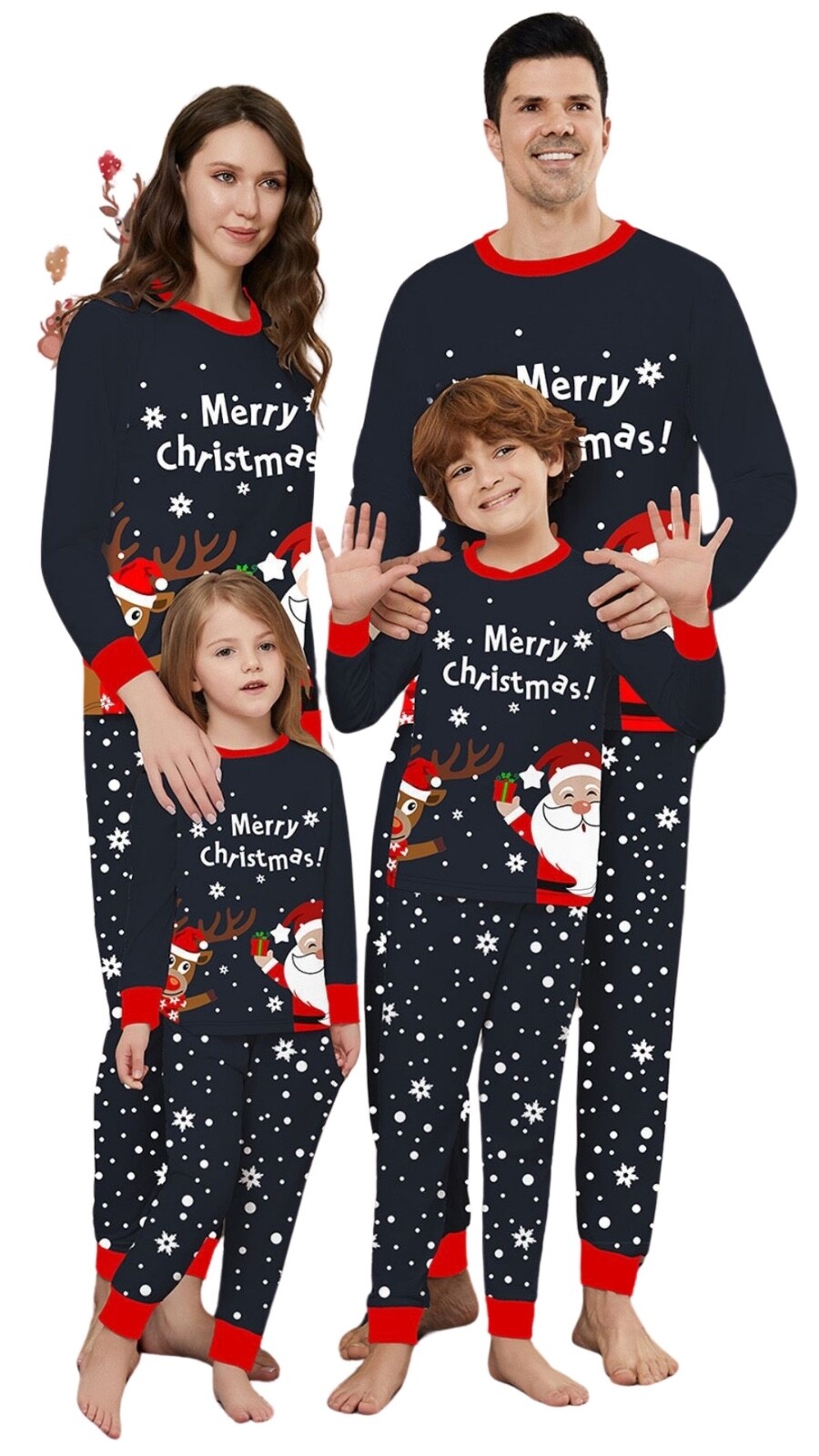 Christmas Family Matching Pajama Sets, Pets, Assorted Prints, Soft Fabric