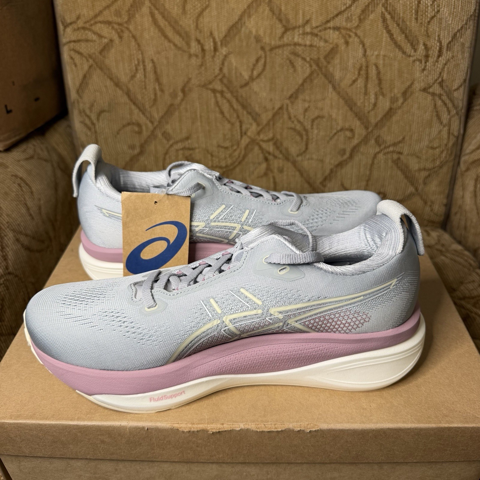 ASICS Women’s Gel-Kayano 33 Running Shoe Piedmont Grey/Taro Purple Size 8 New