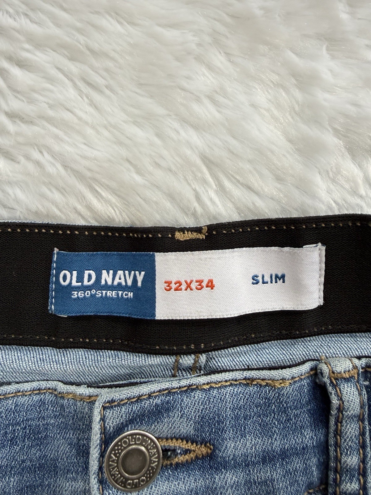 Old Navy Mens Blue Jeans Slim 32×34 Stretch Denim Medium Wash
