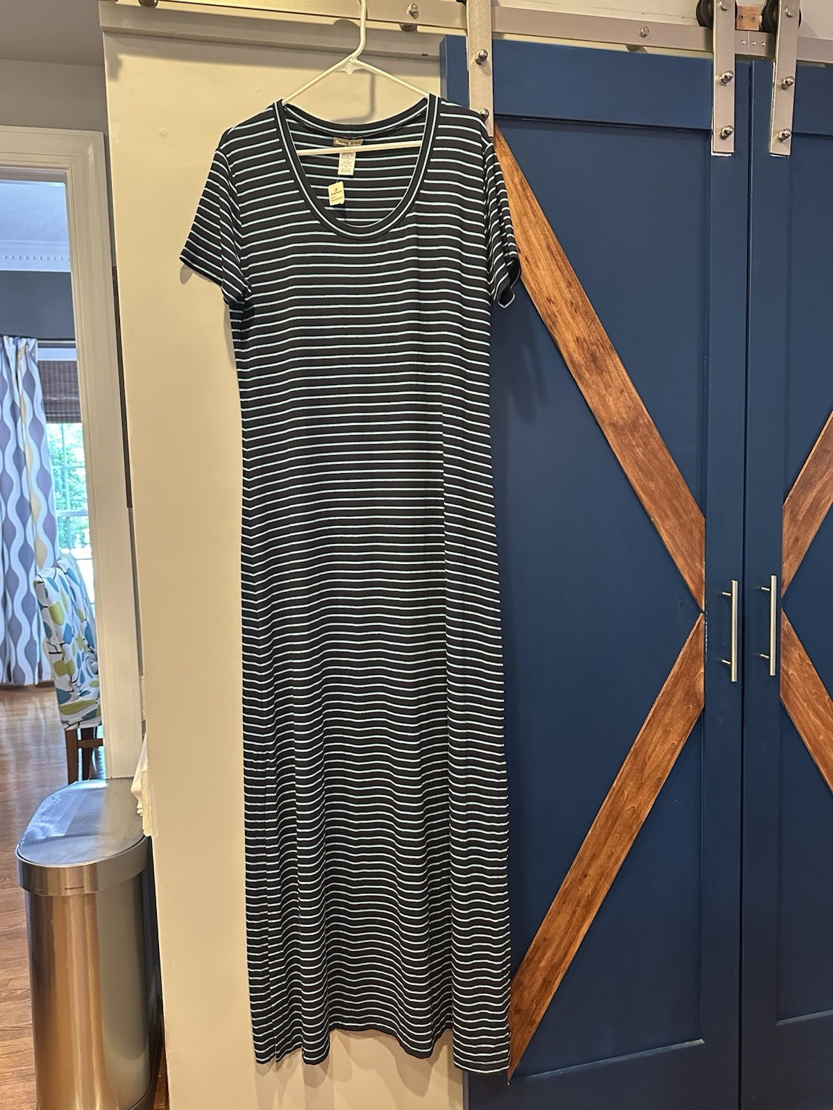 Brand New Tommy Bahama Striped Short-Sleeve Maxi Dress Size XL