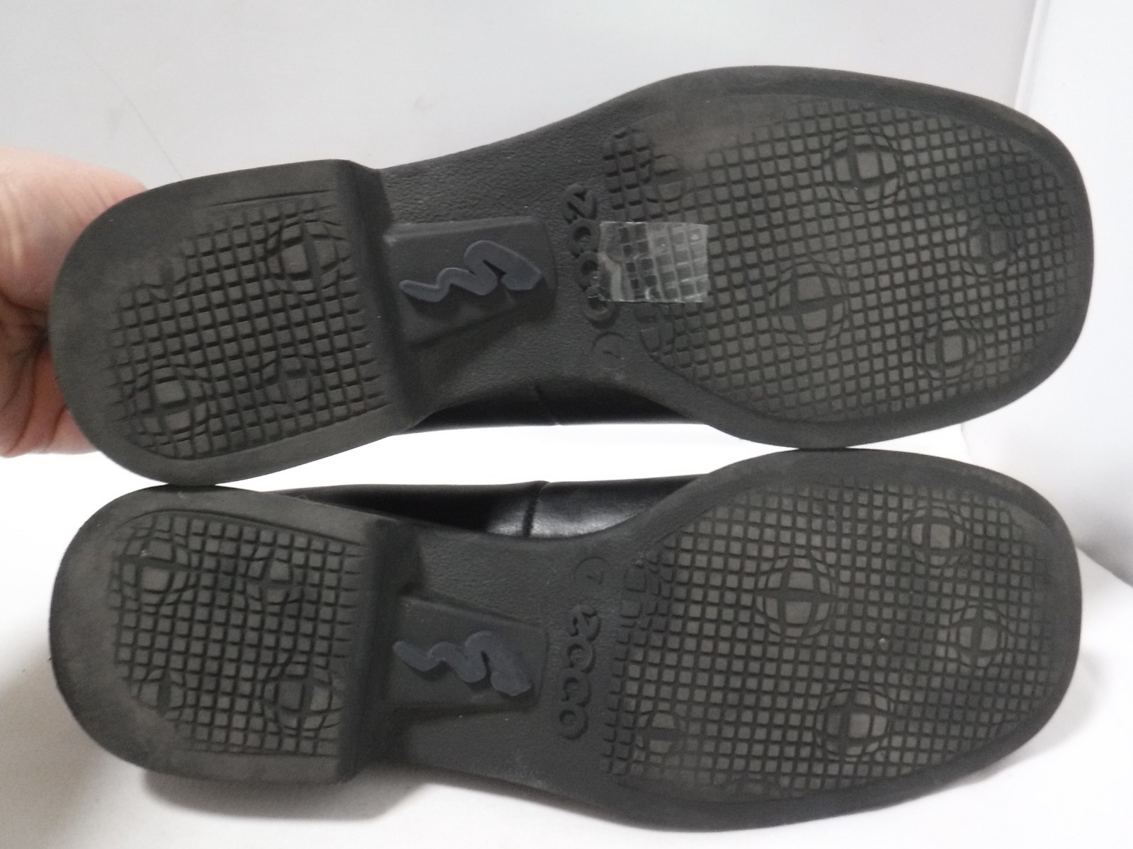 VTG 90s Men’s ECCO TWIST Elastic Gore Slip on Block Heel Loafers Sz 7 Wmns 9.5