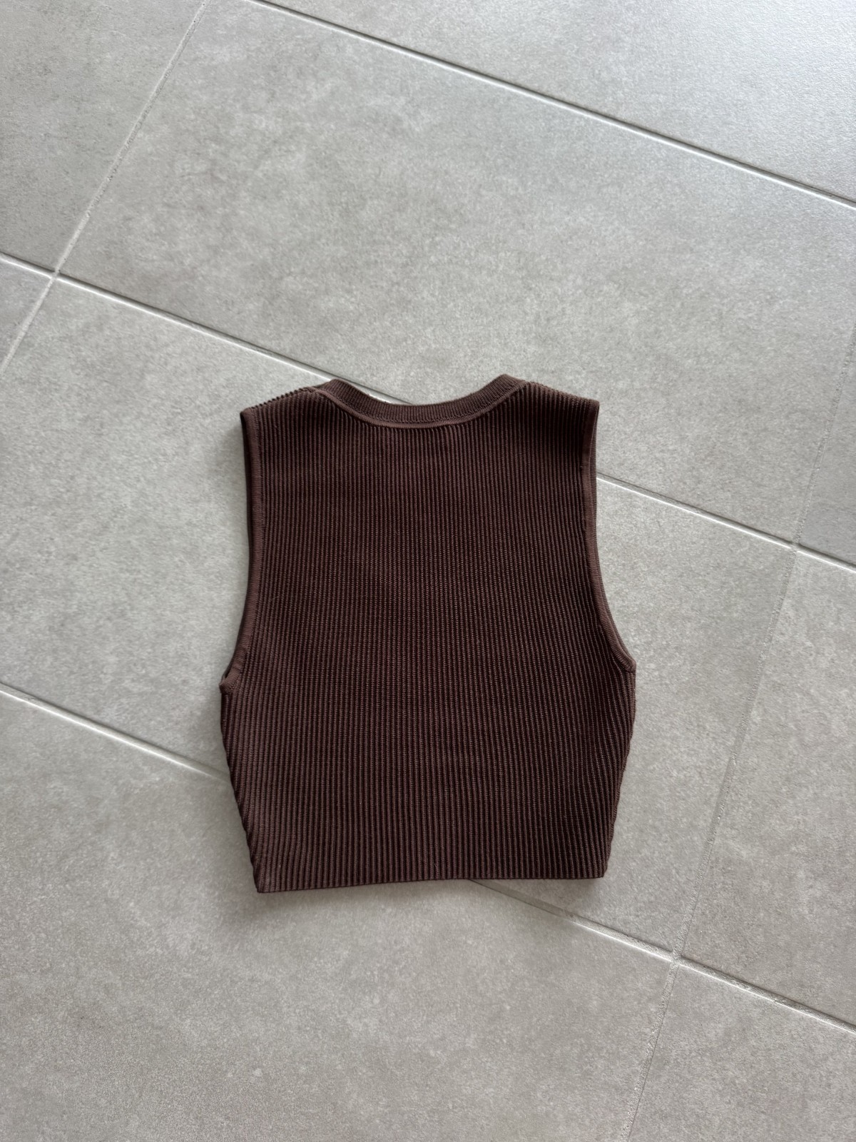 Babaton Sculpt Knit Muscle Tank – Brown – 2XS