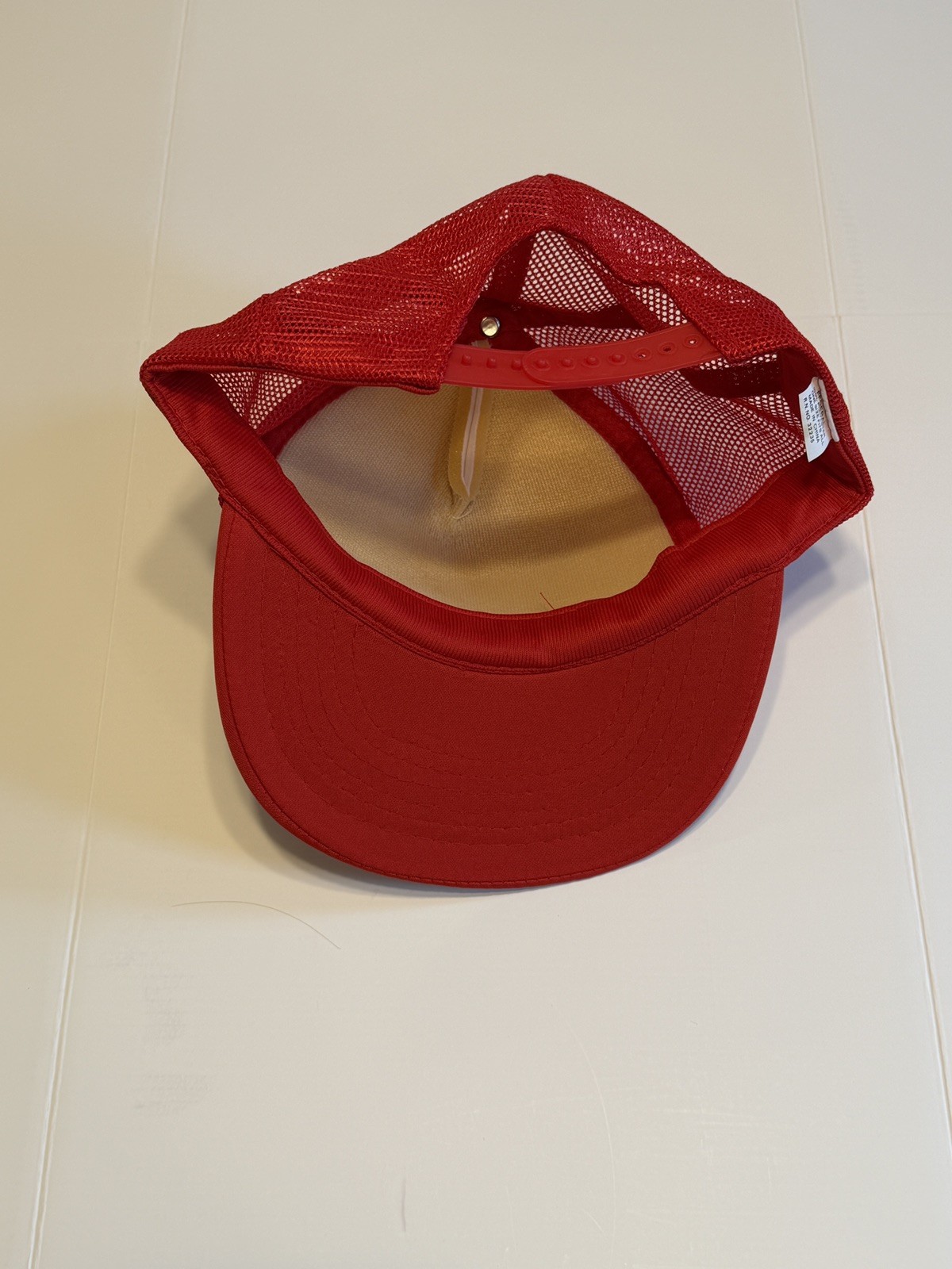 Vintage Nissan Hat Trucker Cap Snapback Red White Lakeland Dealership