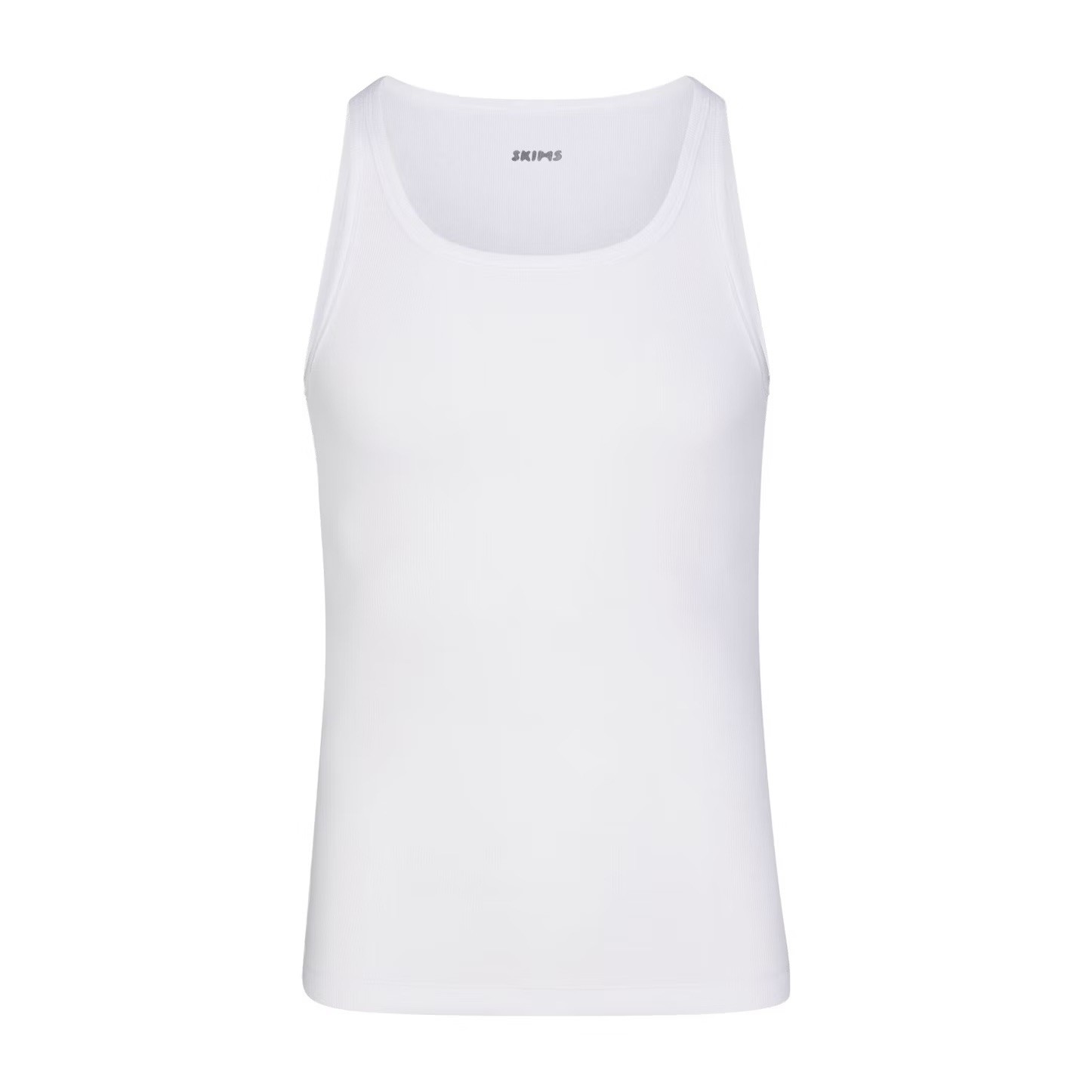 NEW Skims Men’s Cotton Blend Ribbed Tank Top – Single Pair – White – Medium