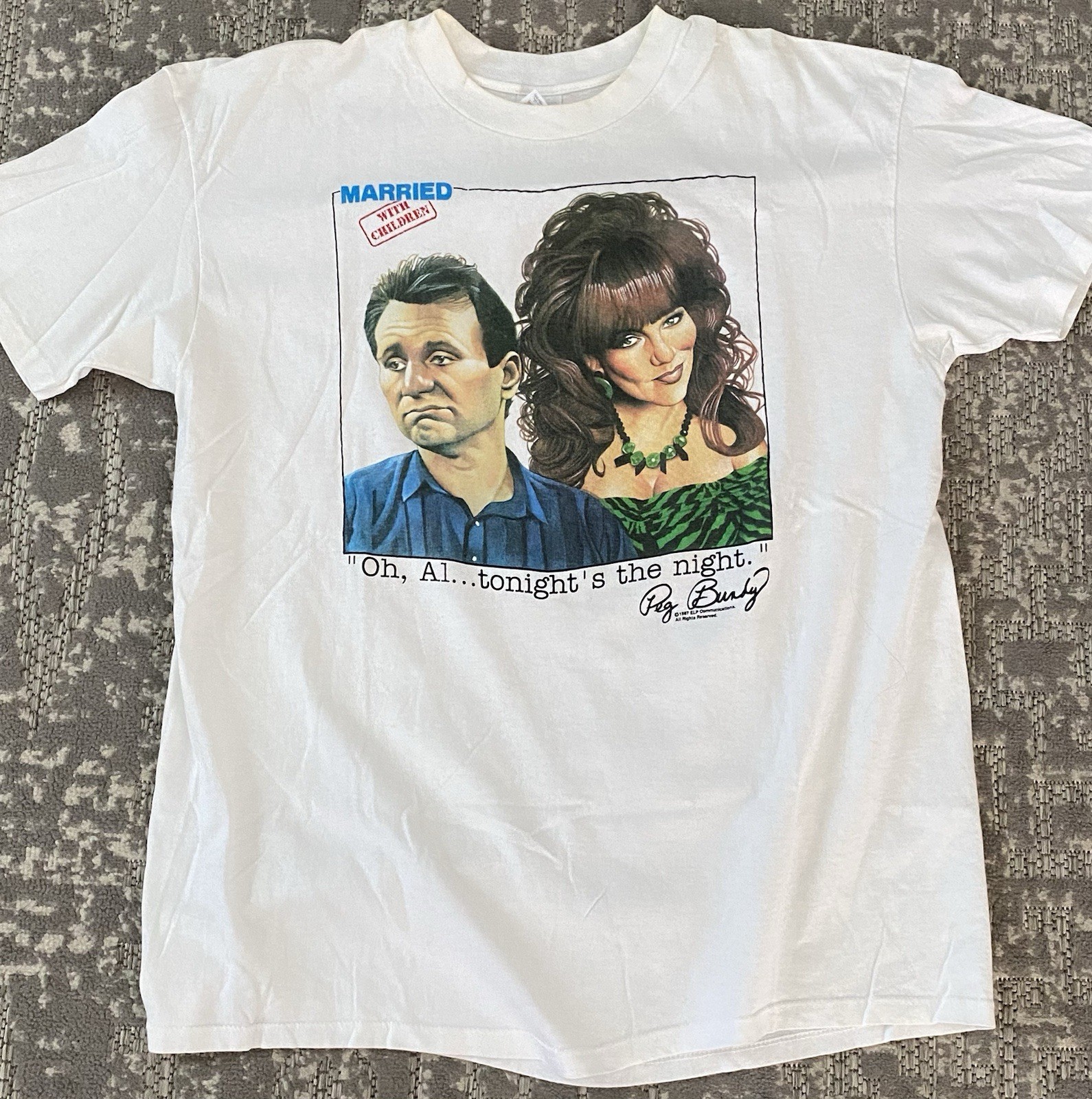 Vintage 1987 Al Peg Bundy Married With Children Shirt XL VTG 80s