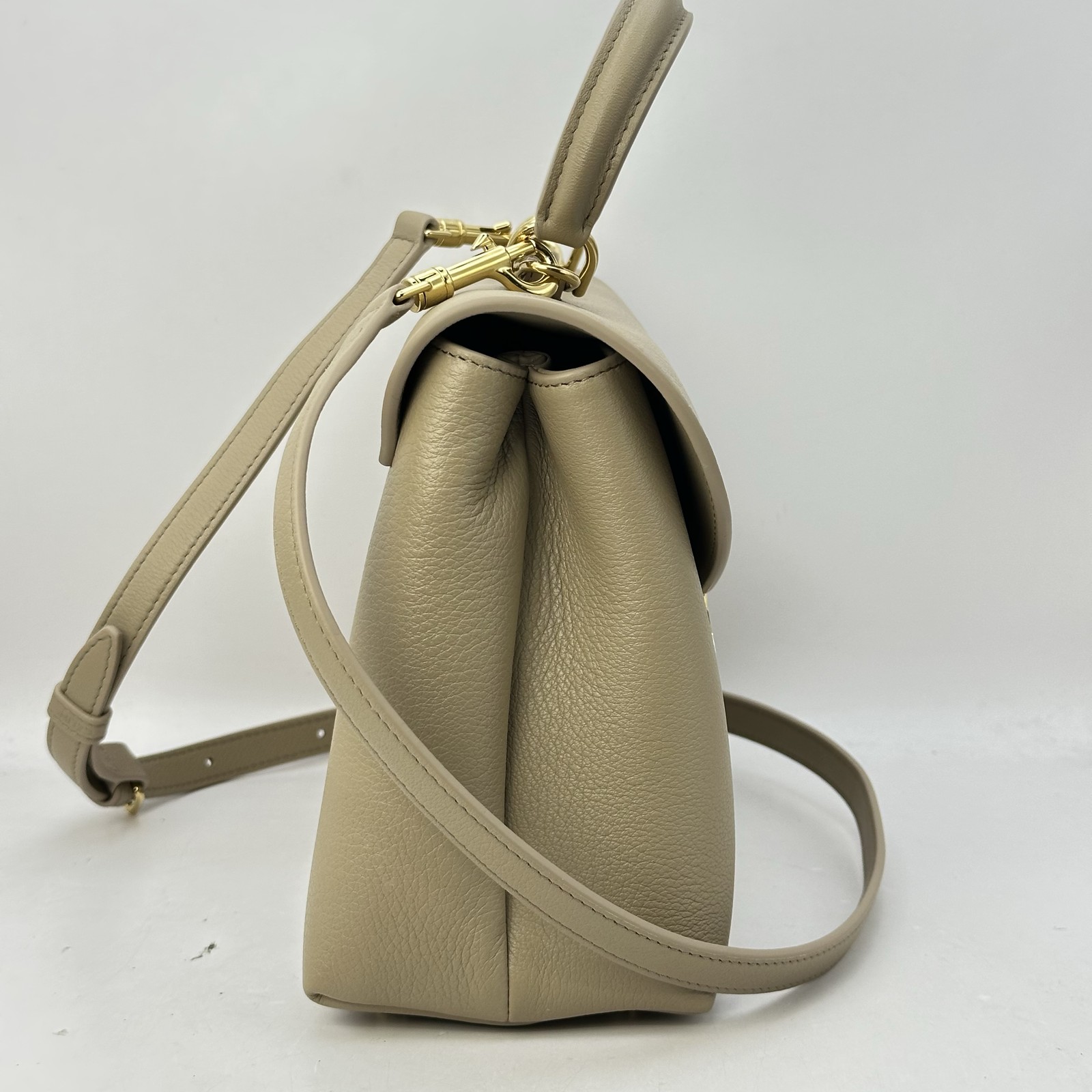 Celine Womens Medium Nino crossbody Top Handle Bag Leather Safari