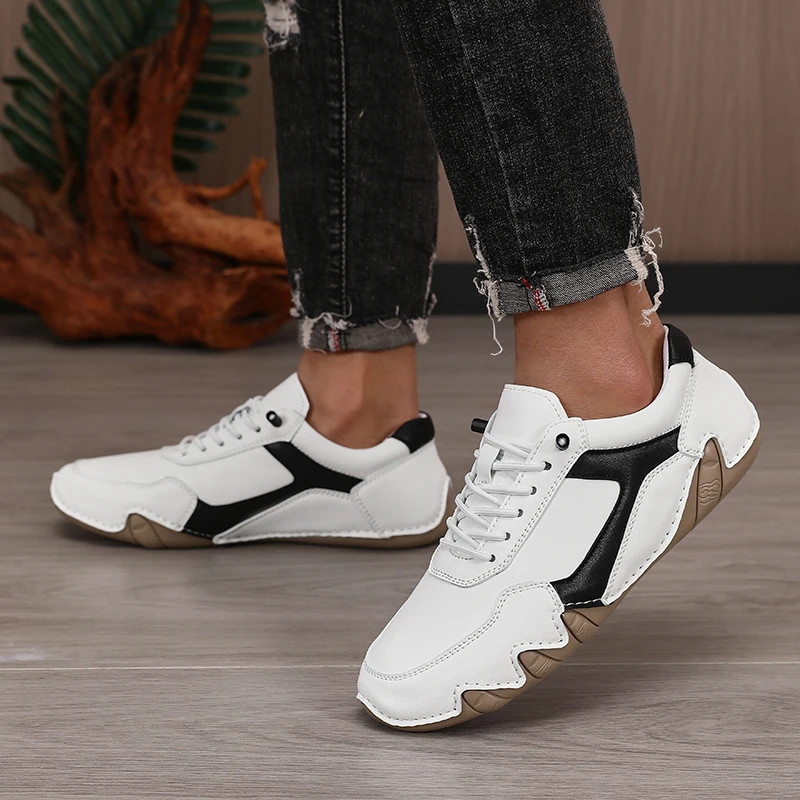 Men Boots Durable Upper Cycling Walking Shoes Commuting Daily Wear Bare Sneakers