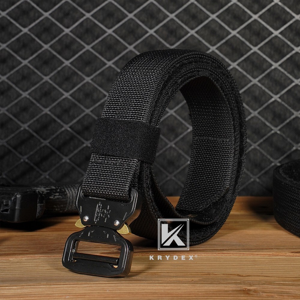 KRYDEX Tactical Belt Rigger Heavy Duty Belt Double Layers Quick Release Buckle