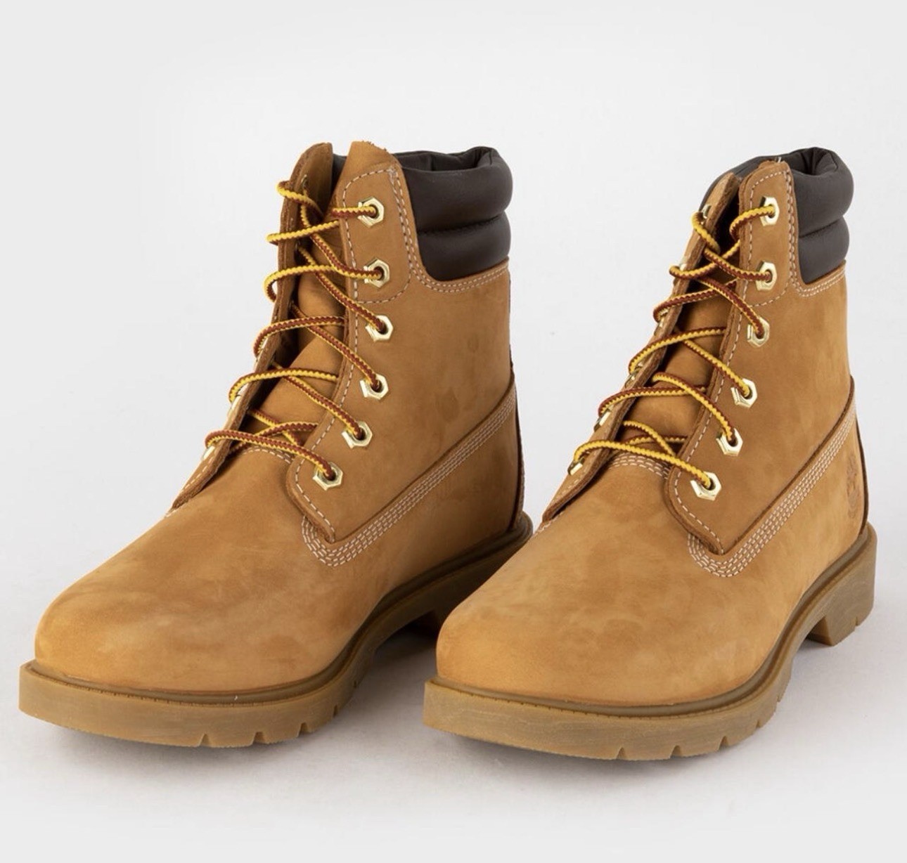 Timberland Waterproof Wheat Leather Ankle Boots Lace-Up Rugged Rubber Sole woman