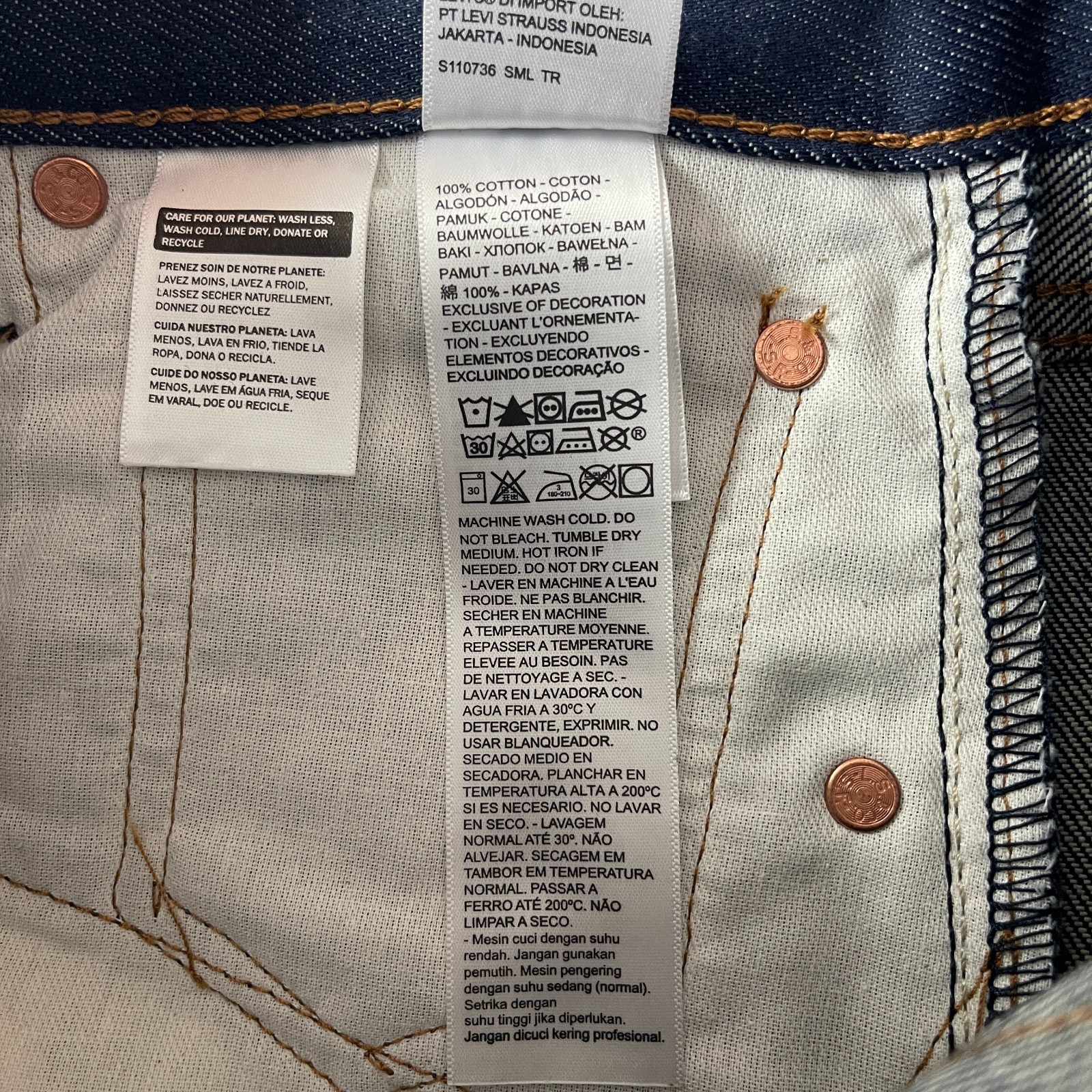 Levis Jeans Mens 30×32 Blue 501 Original Button Fly Shrink to Fit Dark Wash