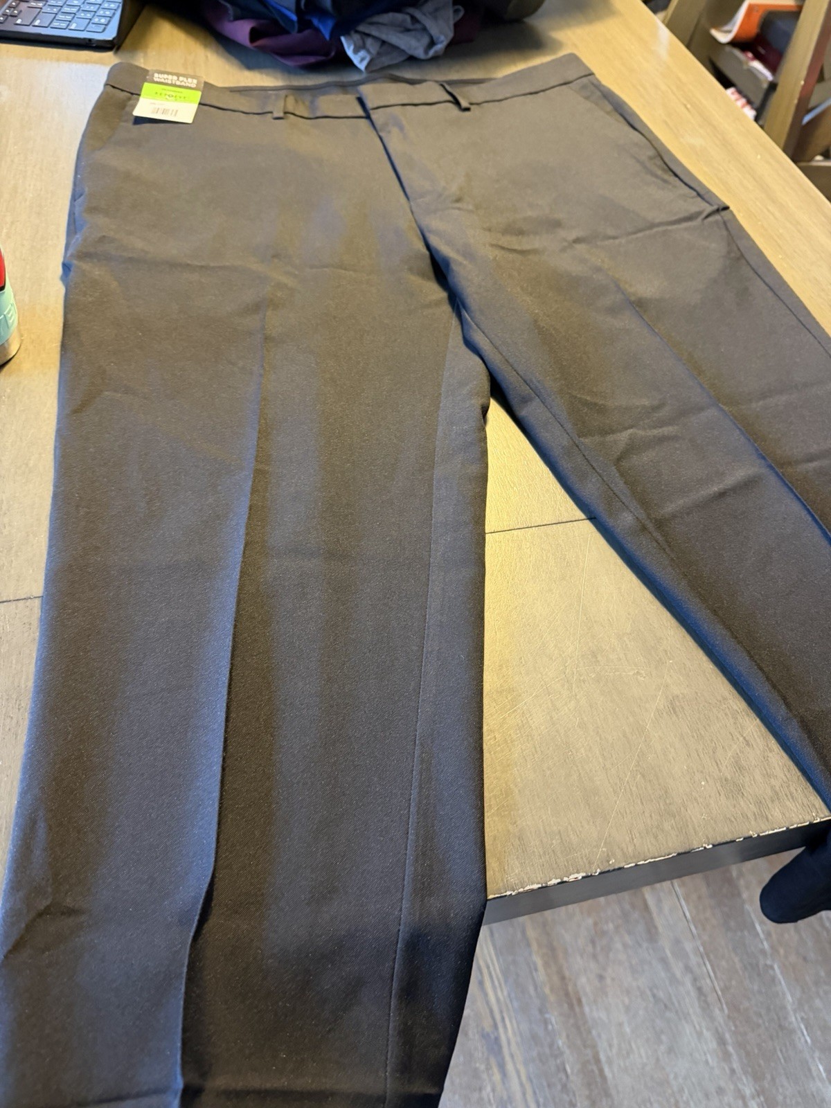 Kenneth Cole Reaction Slim Fit Dress Pants Blk 38×29 Techni-Cole Performance NWT