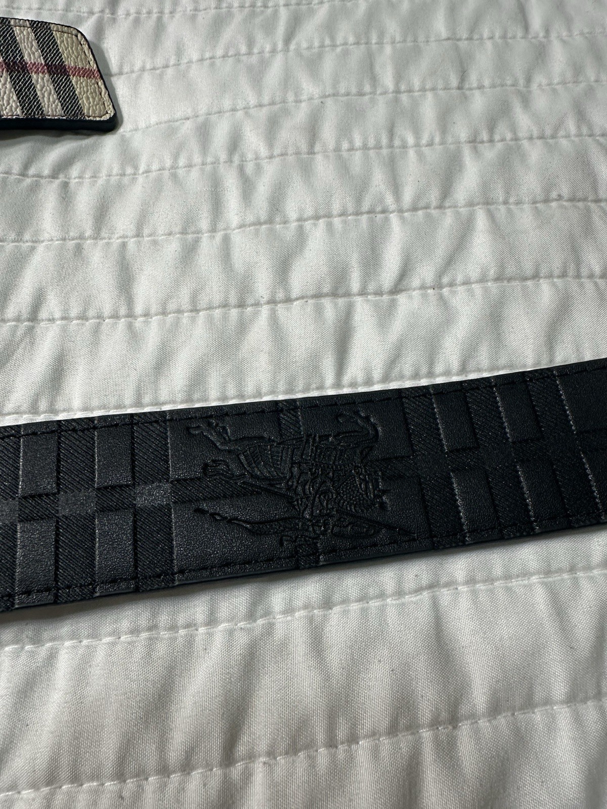 Burberry Silver TB Buckle Belt