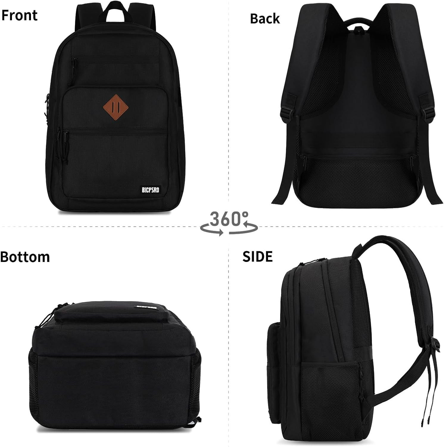 Classic Backpack for Men Women, School Backpack for Boys Girls Teens,15.6 Inch L