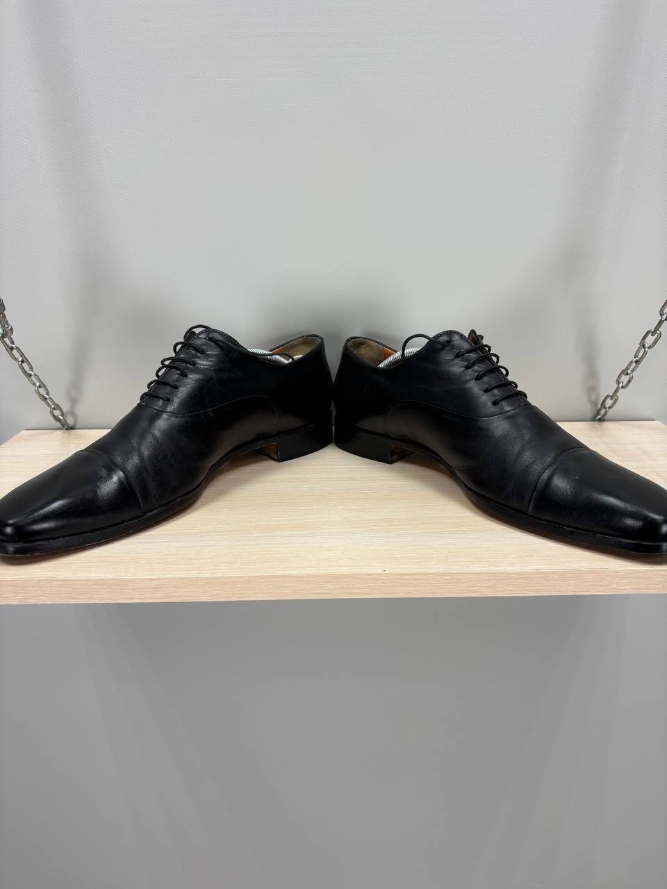 Mens shoes Santoni Size 8 Color Black Duties Paid (USA)