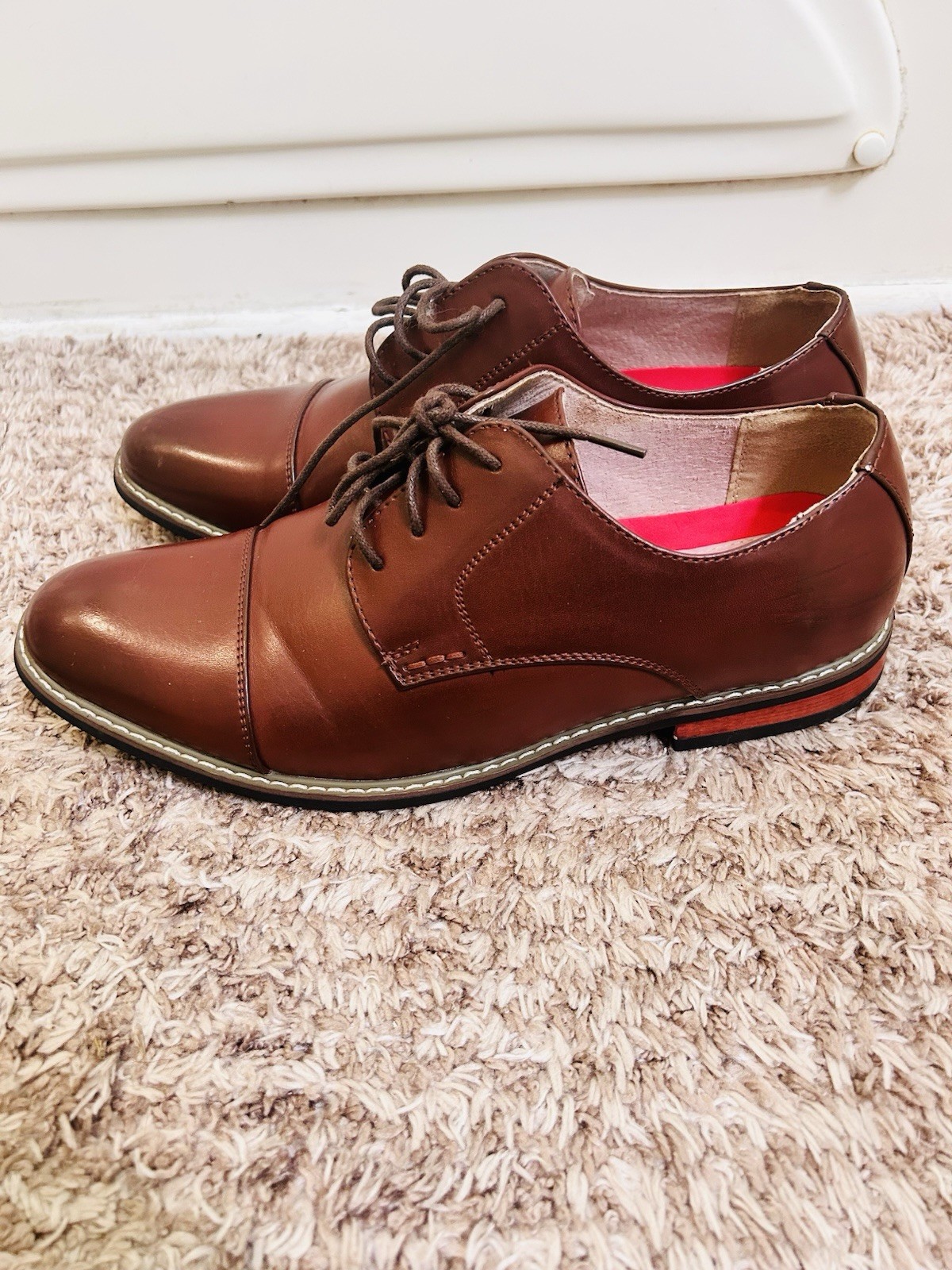 Bruno Marc Men’s Prince Dress Oxfords Cap Toe Size 10 Wide Width