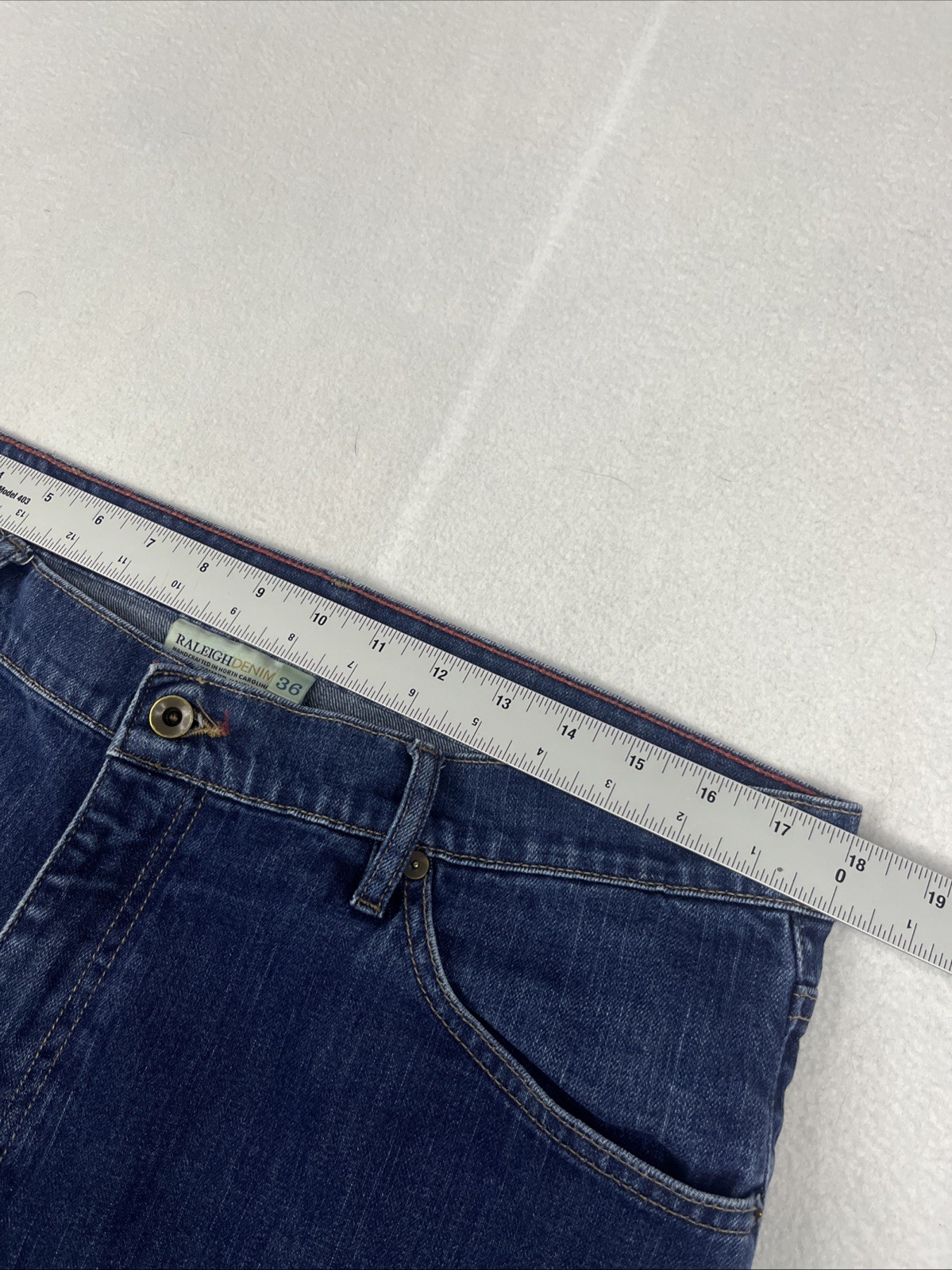 Raleigh Denim Martin Stretch Jeans Men Blue 36X27 Made in USA