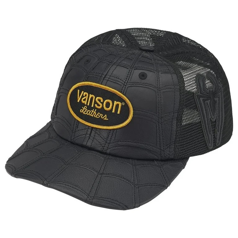831626 Supreme x Vanson Leathers Spider-Man Mesh Back 6-Panel Black