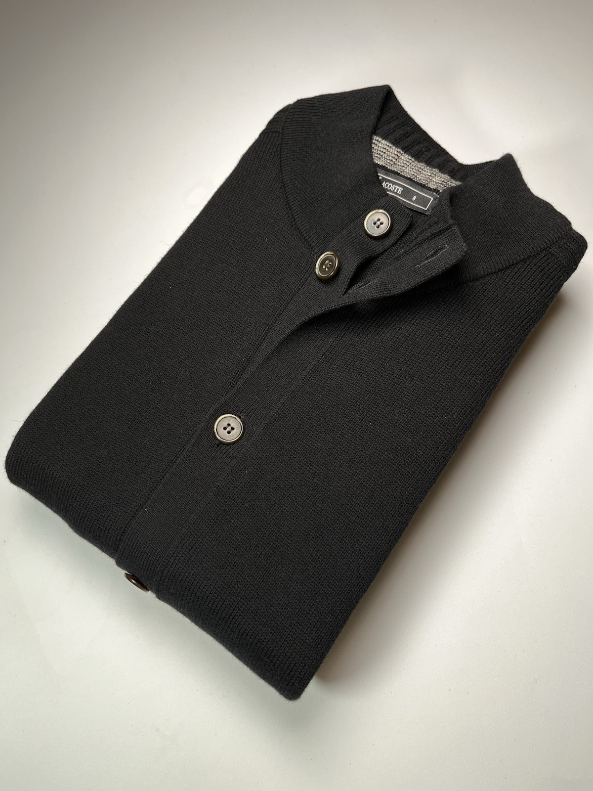 Lacoste Black Label Wool Cotton Cardigan Extra Soft Jumper Men’s XXXL [353]