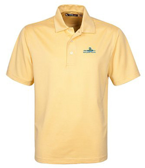 NCAA San Jose State Spartans Men’s Stretch Tonal Jacquard Polo (Citrus, X-Large)