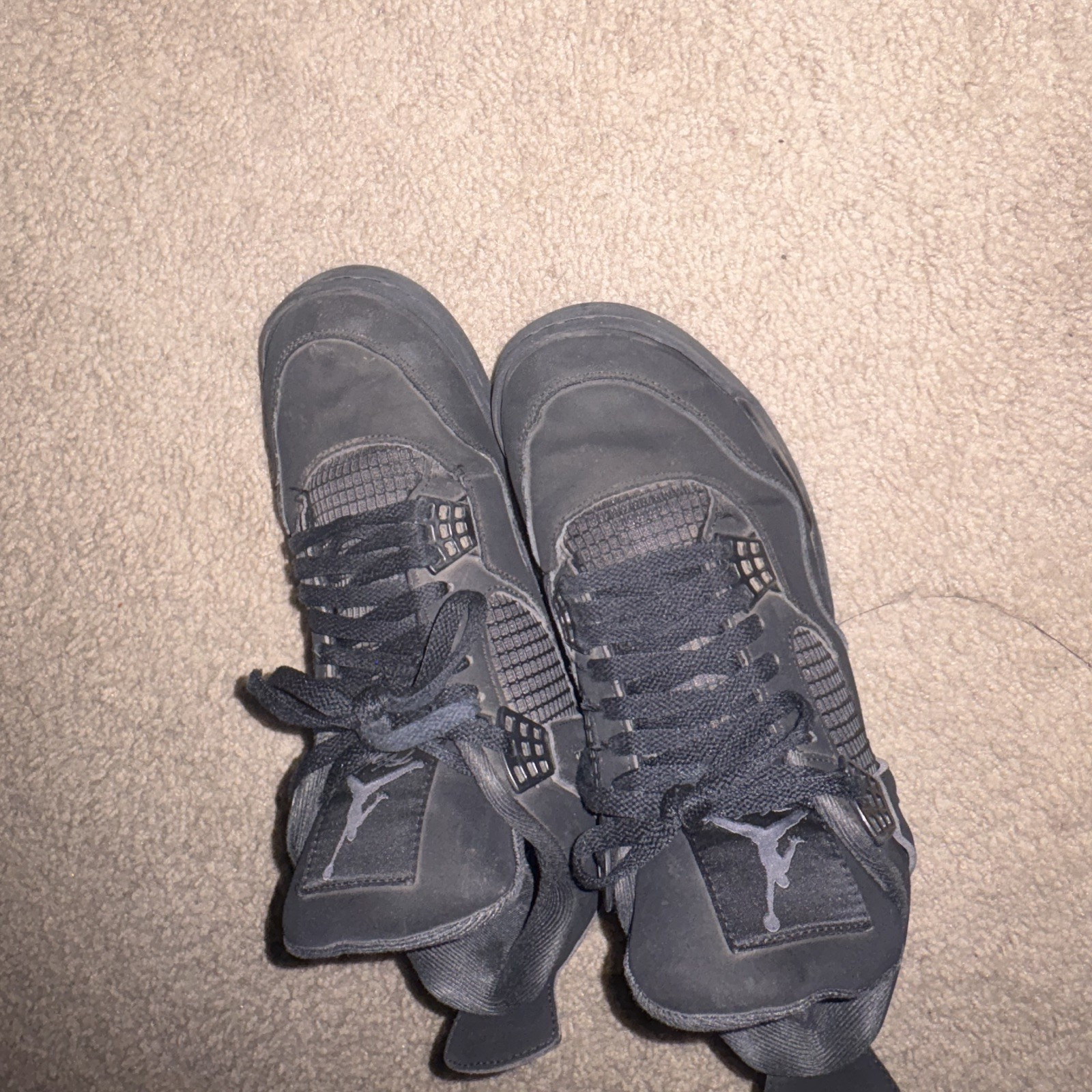 Jordan Air Jordan 4 Retro Black Cat Men’s Black Mid Top Lace-Up Sneakers