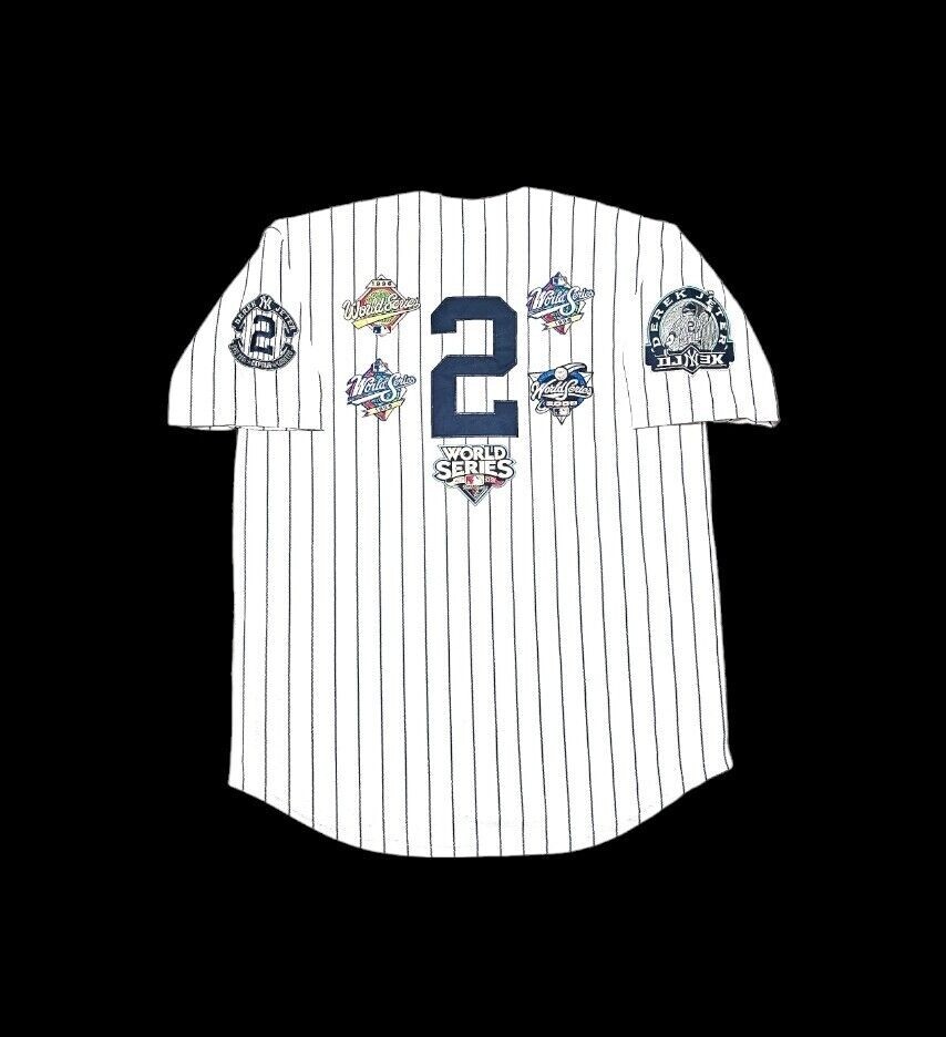 Derek Jeter New York Yankees 5 World Series Men’s Baseball Jersey