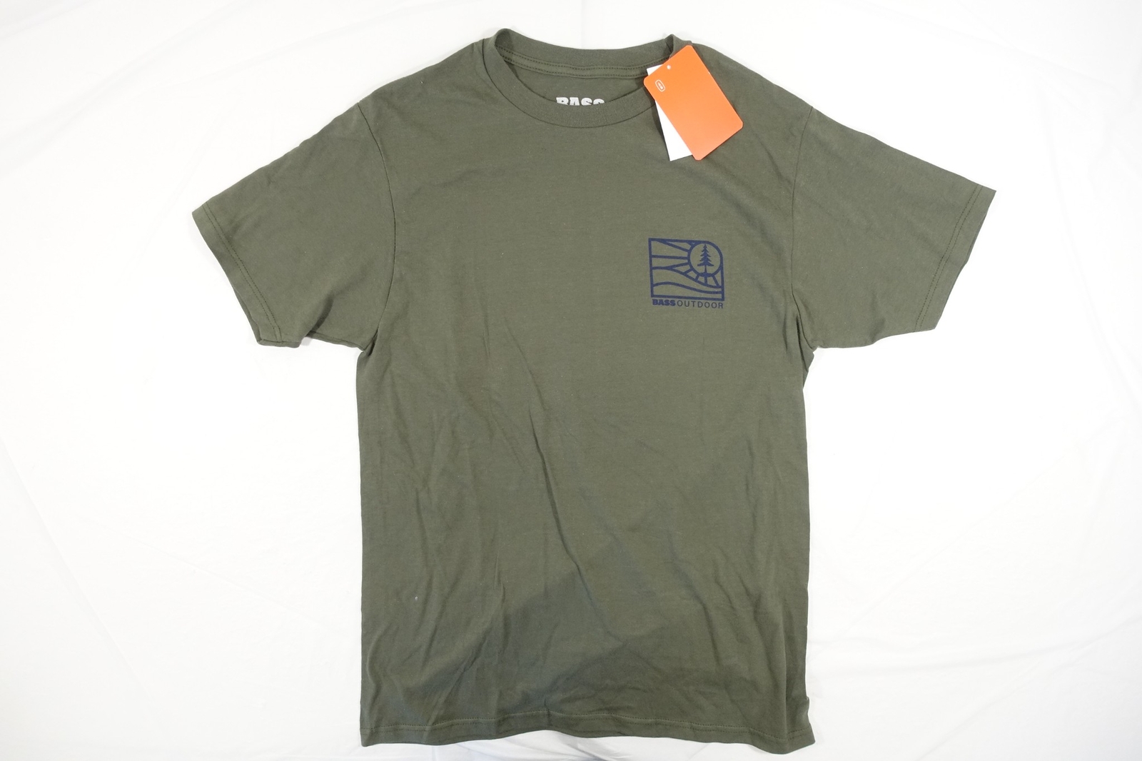 BASS OUTDOOR GREEN MEDIUM FOREST OUTDOORS NATURE TEE TSHIRT MENS NEW