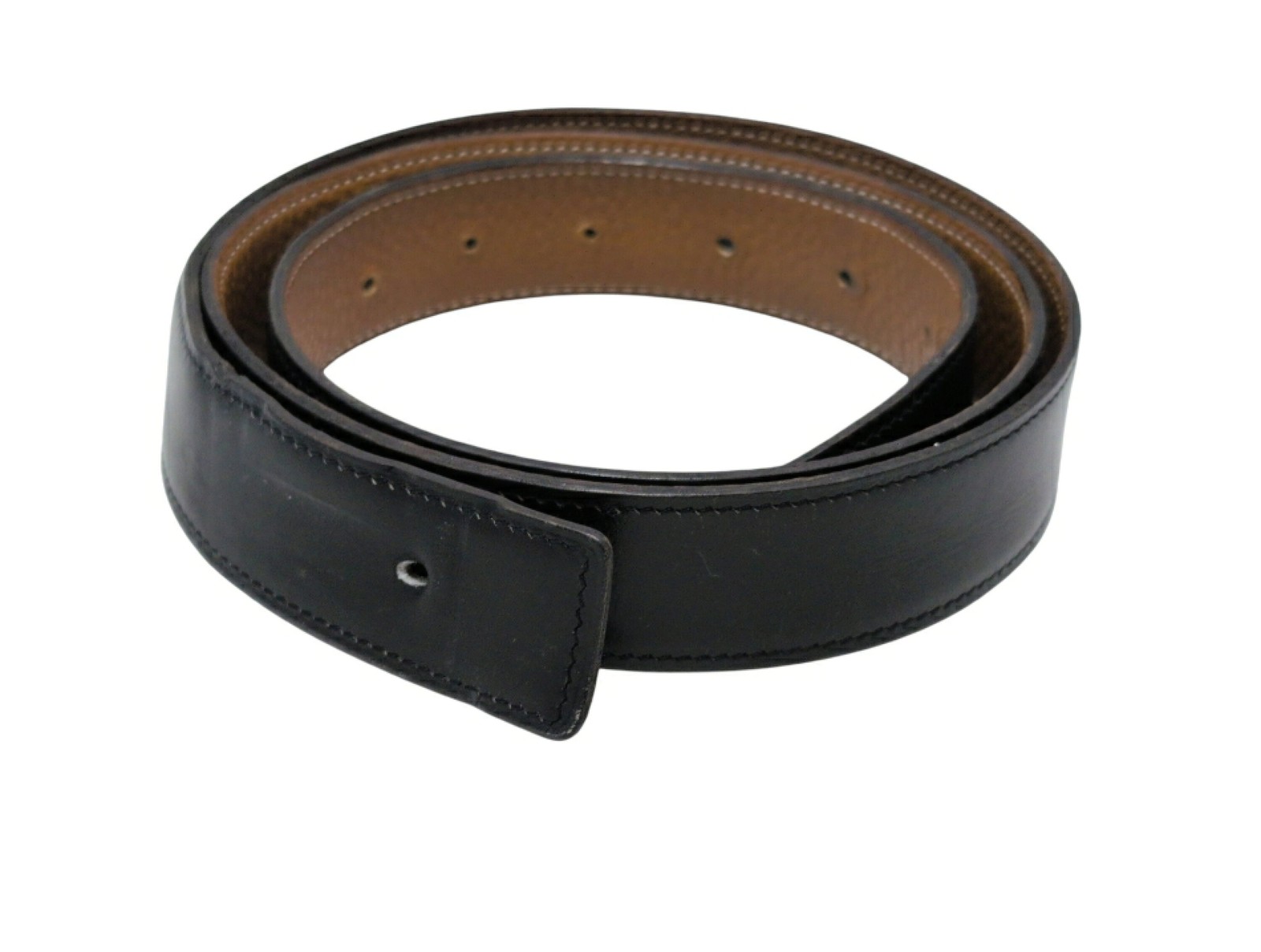 Authentic Hermes Belt Only Replacement Genuine Constance 40×1.3 in Black Brown
