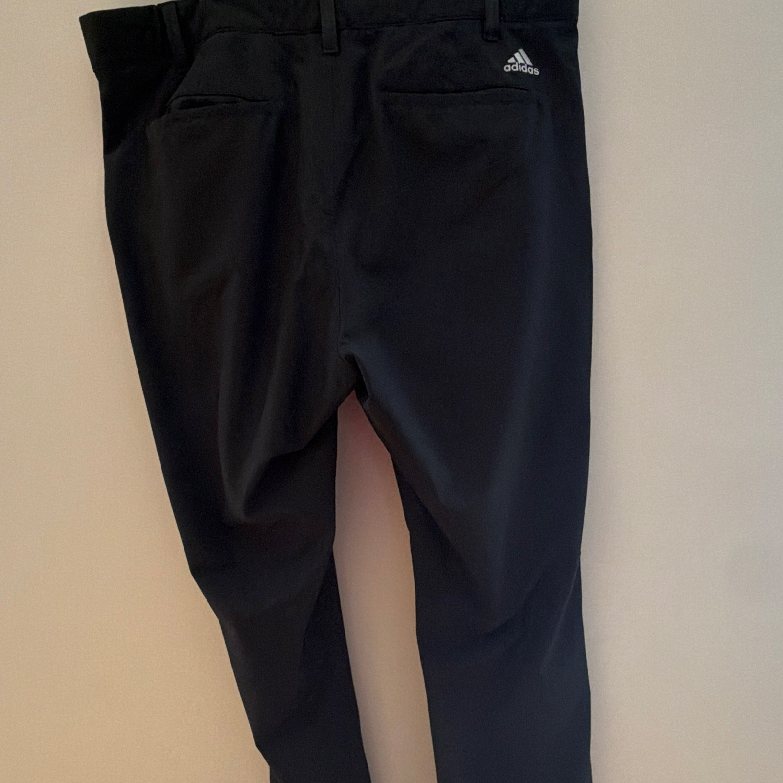 adidas Ultimate365 Men’s Black Pants Size 36 Straight Leg Flat Front Pockets