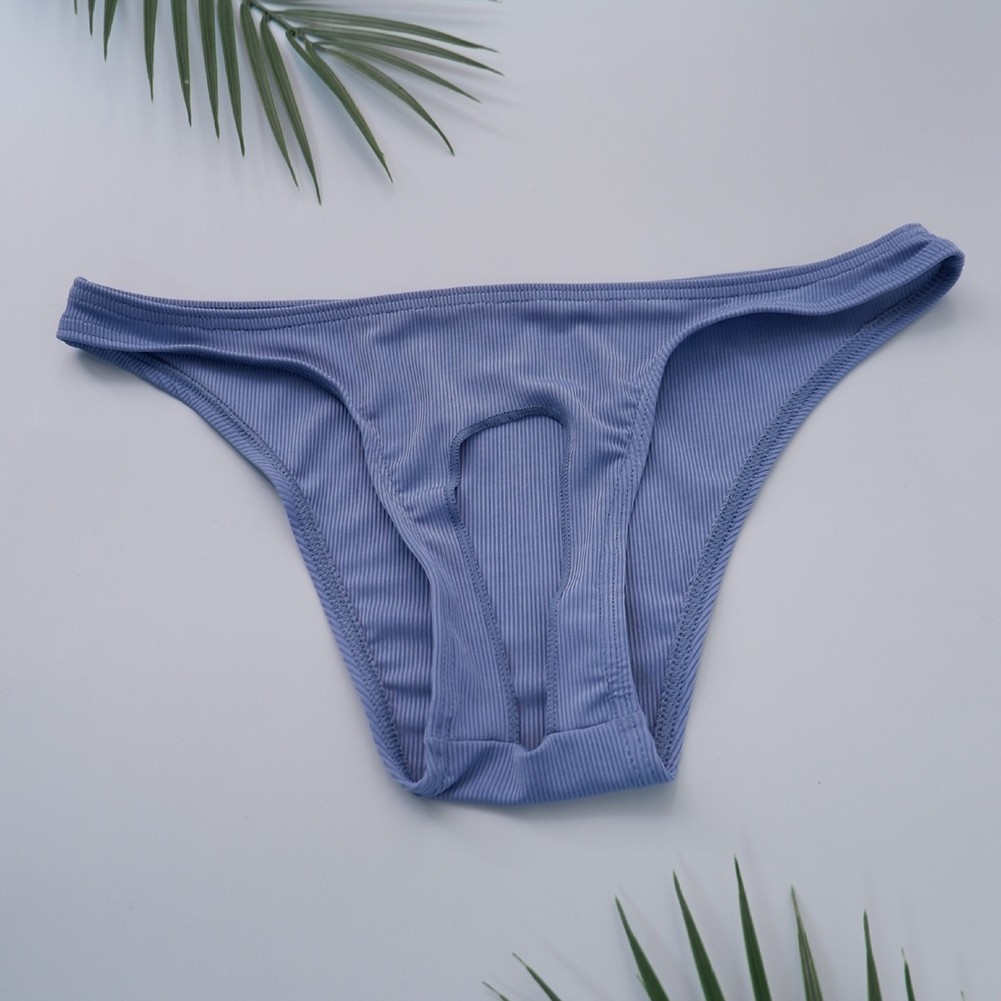 Mens Breathable Quick Dry Low Rise Underwear Solid Color Briefs for All Seasons