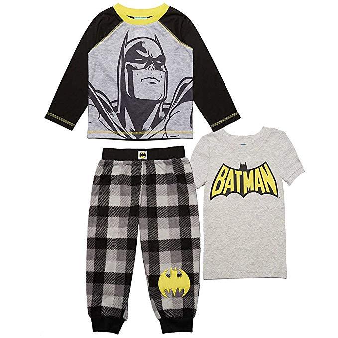 Komar Boys’ Character 3-piece Batman Pajama Set – Size Varies