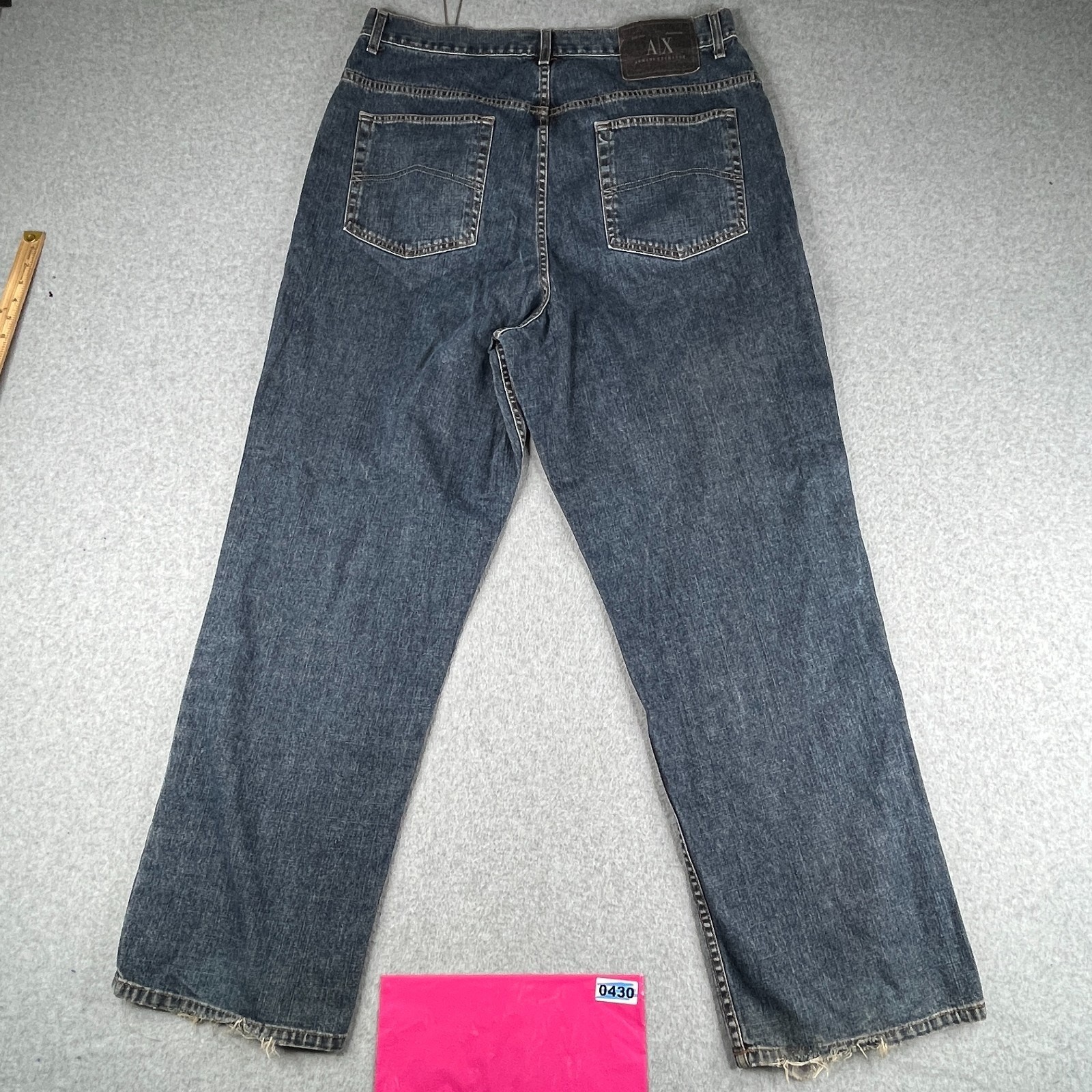 Armani Exchange Pants Jeans XL Reg Over Sized Fit Denim Dark Wash