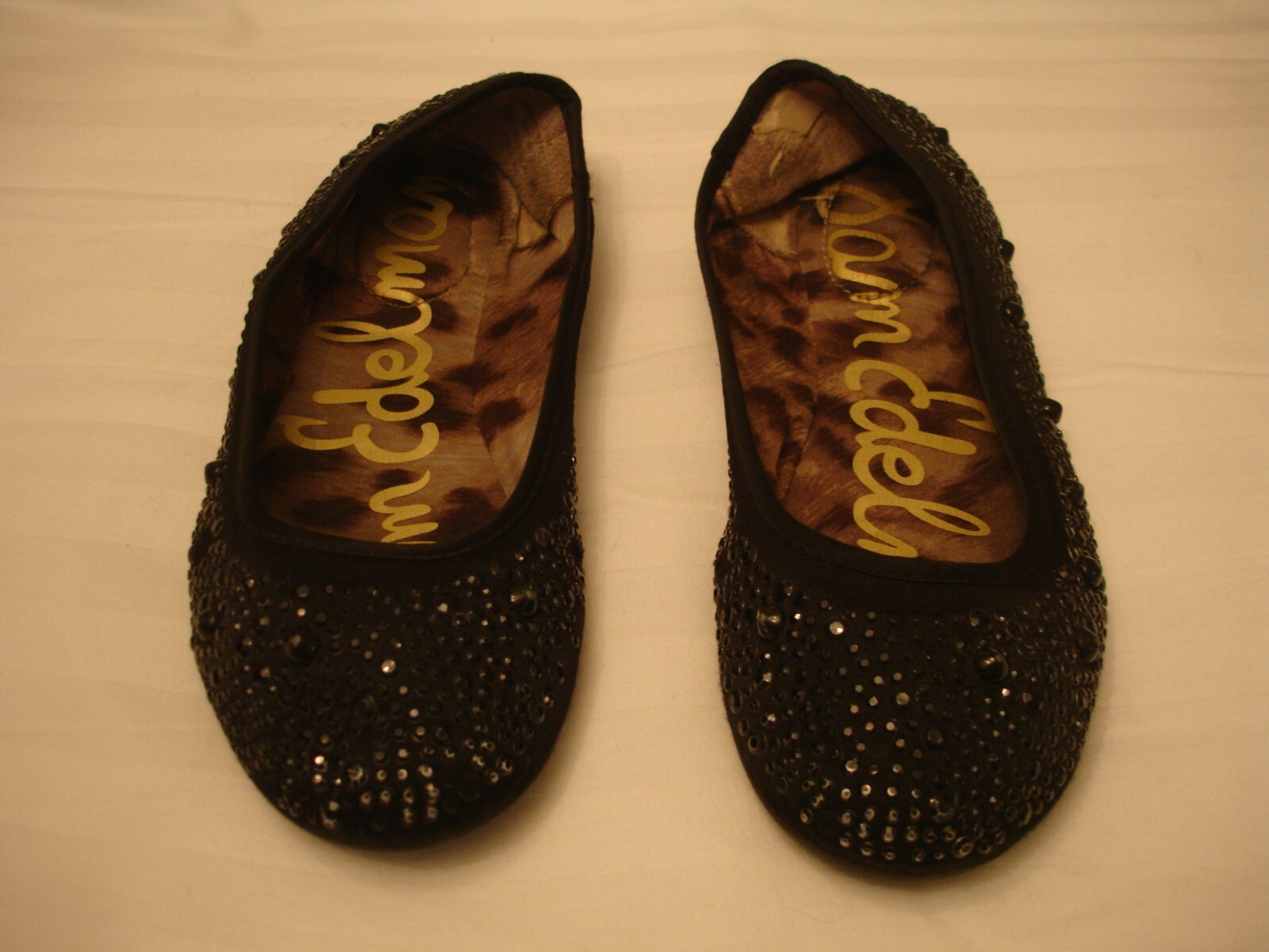 Sam Edelman Black Beaded Flats Shoes Ballet Slip On Size 3.5 M Girls Youth Kids